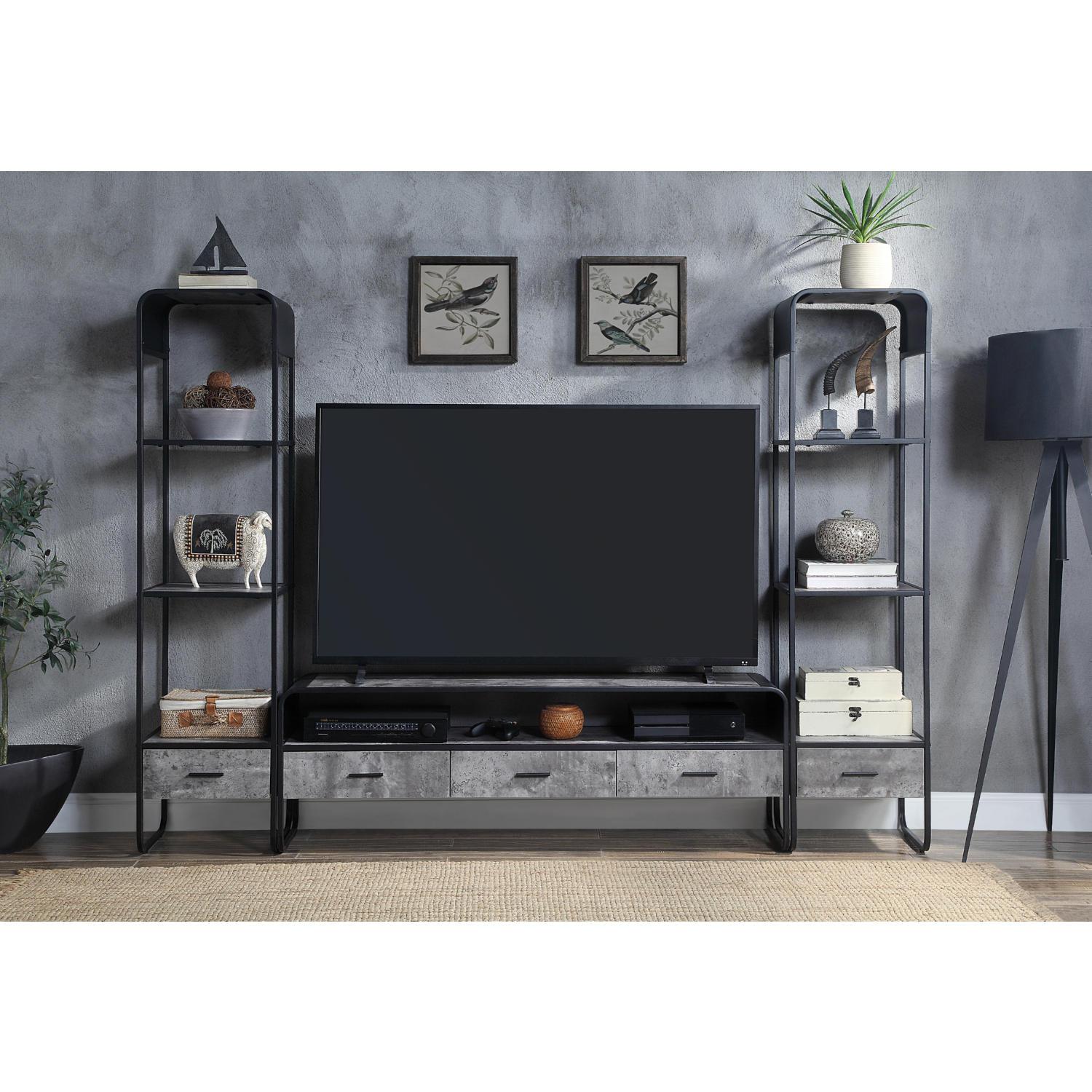 

                    
Buy Modern Concrete Gray & Black 2 Drawers TV Stand Set by Acme Raziela LV01143-3pcs
