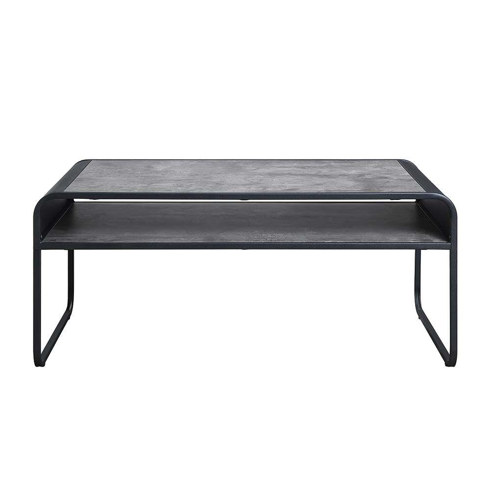 

    
Modern Concrete Gray & Black Coffee Table by Acme Raziela LV01145
