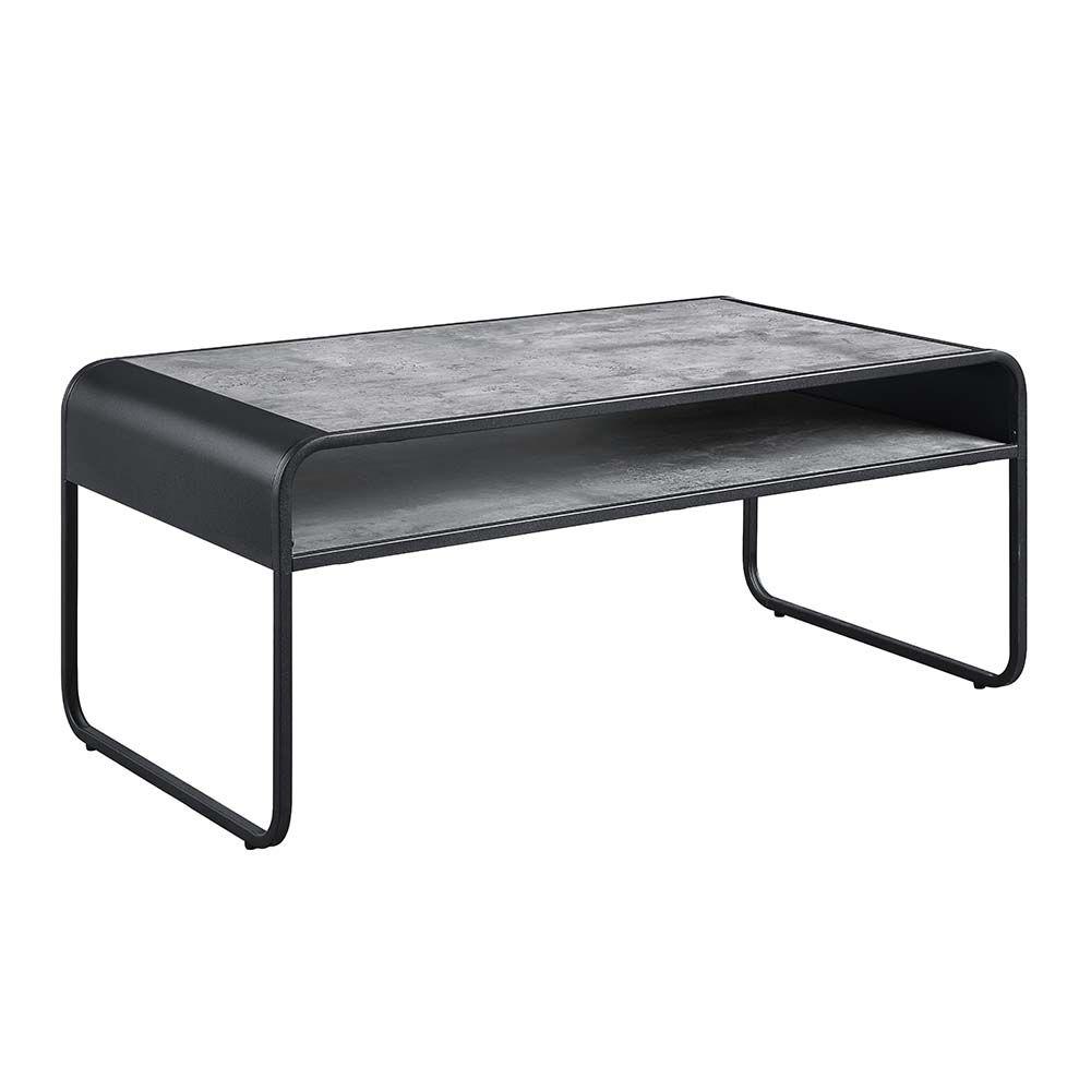 

    
Modern Concrete Gray & Black Coffee Table by Acme Raziela LV01145
