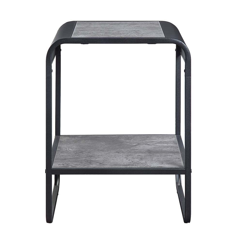 

    
Modern Concrete Gray & Black End Table by Acme Raziela LV01146
