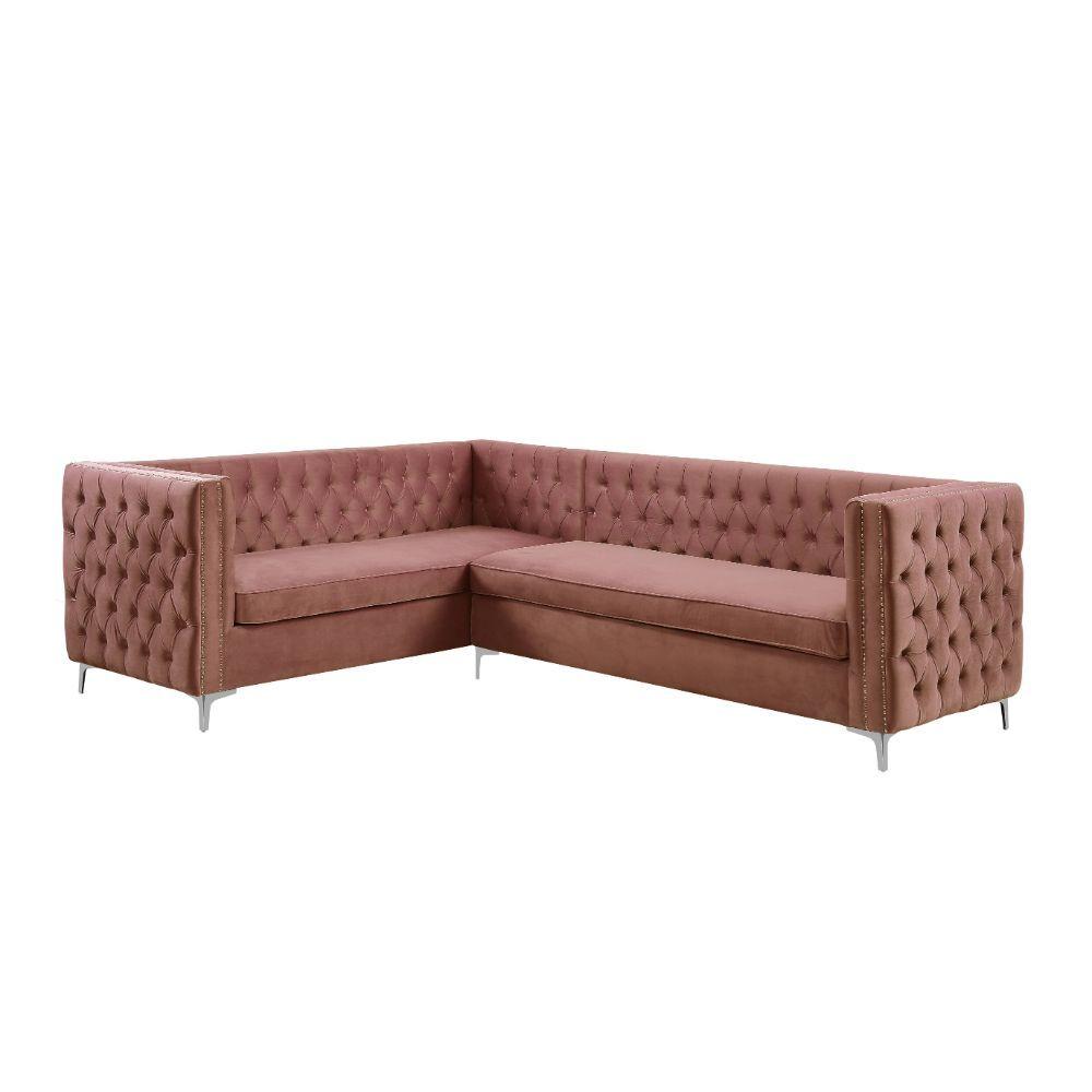 

    
Acme Furniture Rhett Sectional Sofa Pink 55505-3pcs
