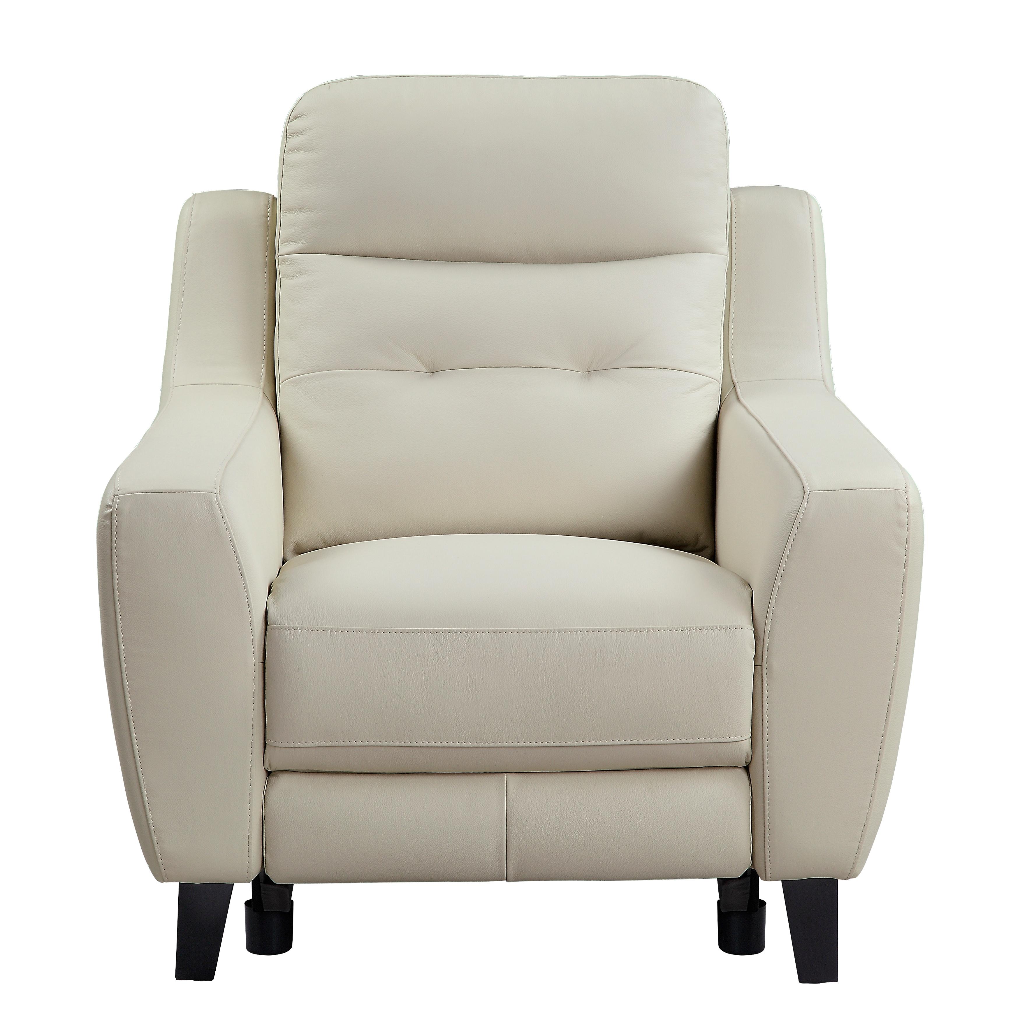 

    
Modern Cream Leather Power Reclining Chair Homelegance 9337CR-1PW Conrad
