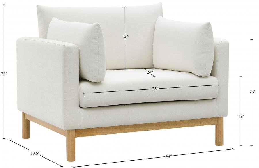 

                    
Buy Modern Cream Solid Wood Chair Meridian Furniture Langham 157Cream-C
