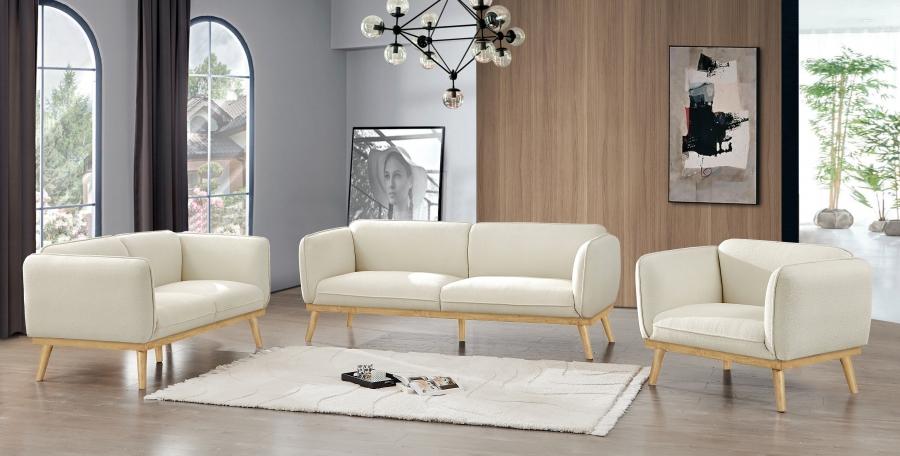 

    
Modern Cream Solid Wood Living Room Set 3PCS Meridian Furniture Nolita 159Cream-S-3PCS

