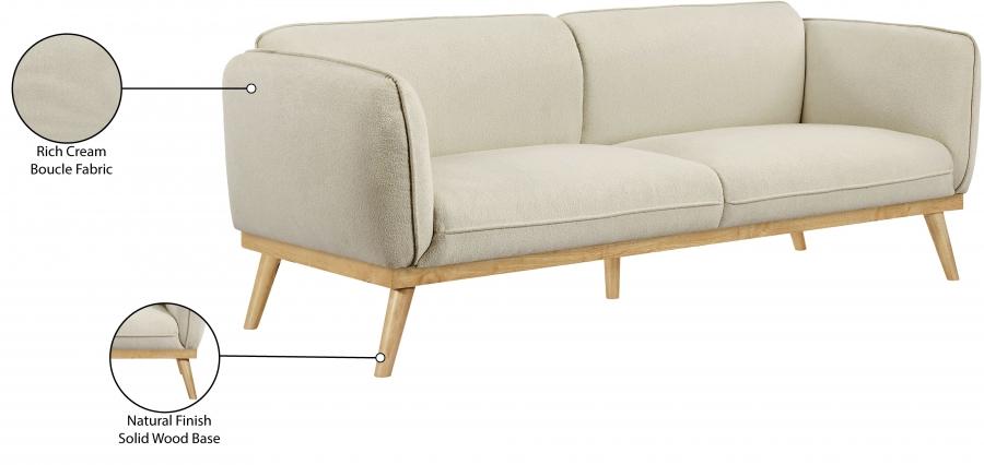 

    
 Photo  Modern Cream Solid Wood Living Room Set 3PCS Meridian Furniture Nolita 159Cream-S-3PCS
