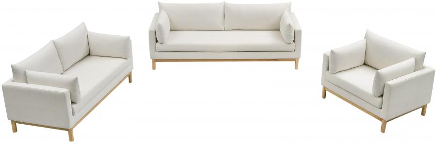 

    
 Shop  Modern Cream Solid Wood Sofa Meridian Furniture Langham 157Cream-S
