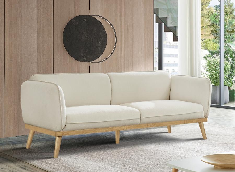 

    
Modern Cream Solid Wood Sofa Meridian Furniture Nolita 159Cream-S
