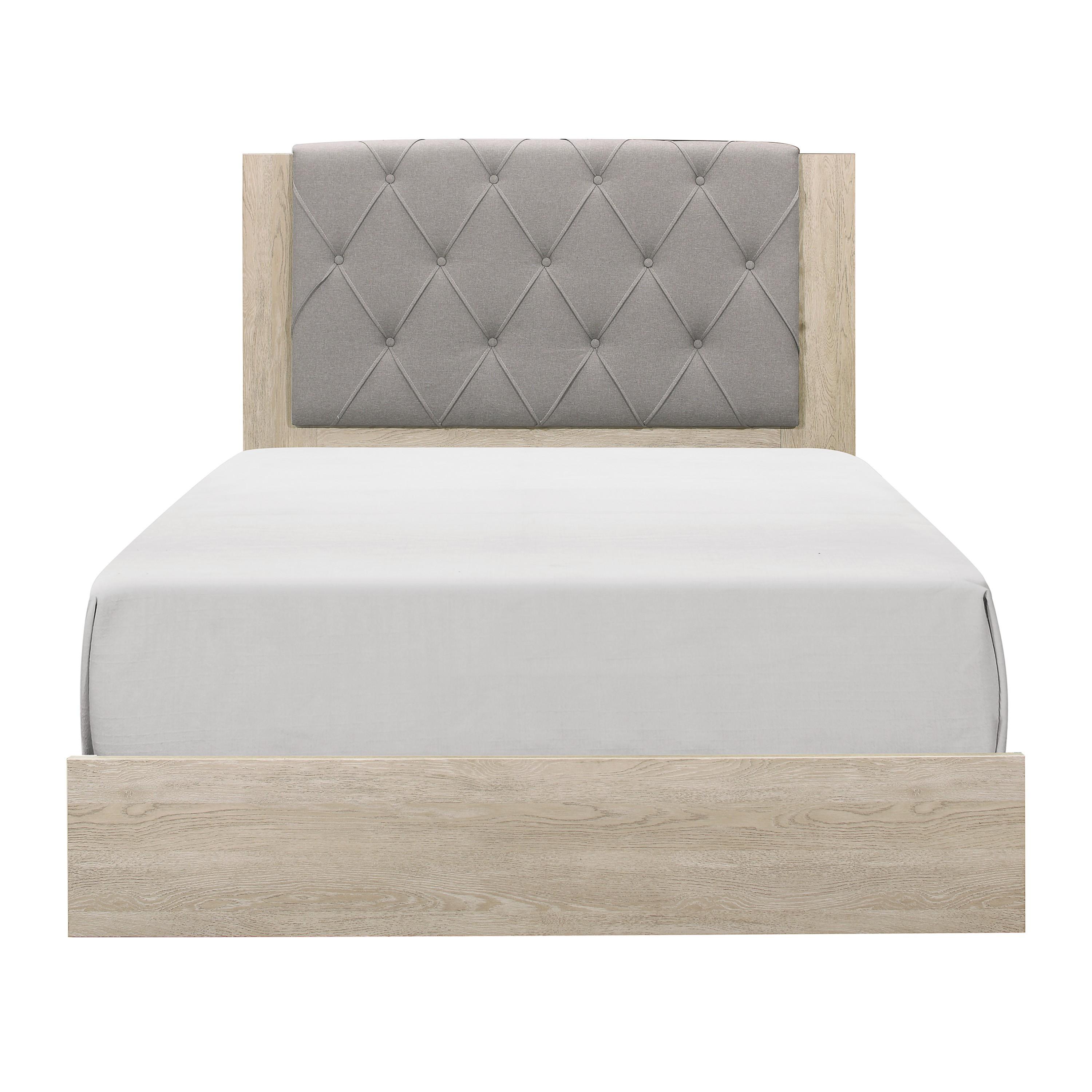 

    
Modern Cream Wood Queen Bed Homelegance 1524-1 Whiting
