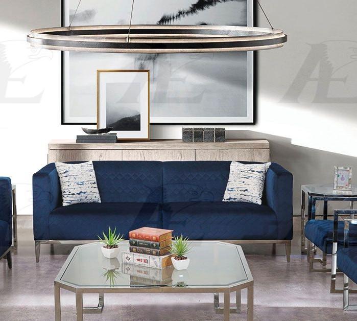 

                    
American Eagle Furniture AE3802 Sofa Set Dark Blue Fabric Purchase 

