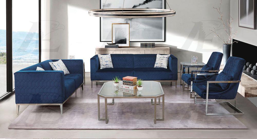 

                    
Buy Dark Blue Fabric Sofa Set 2 Pcs American Eagle AE3802 Contemporary
