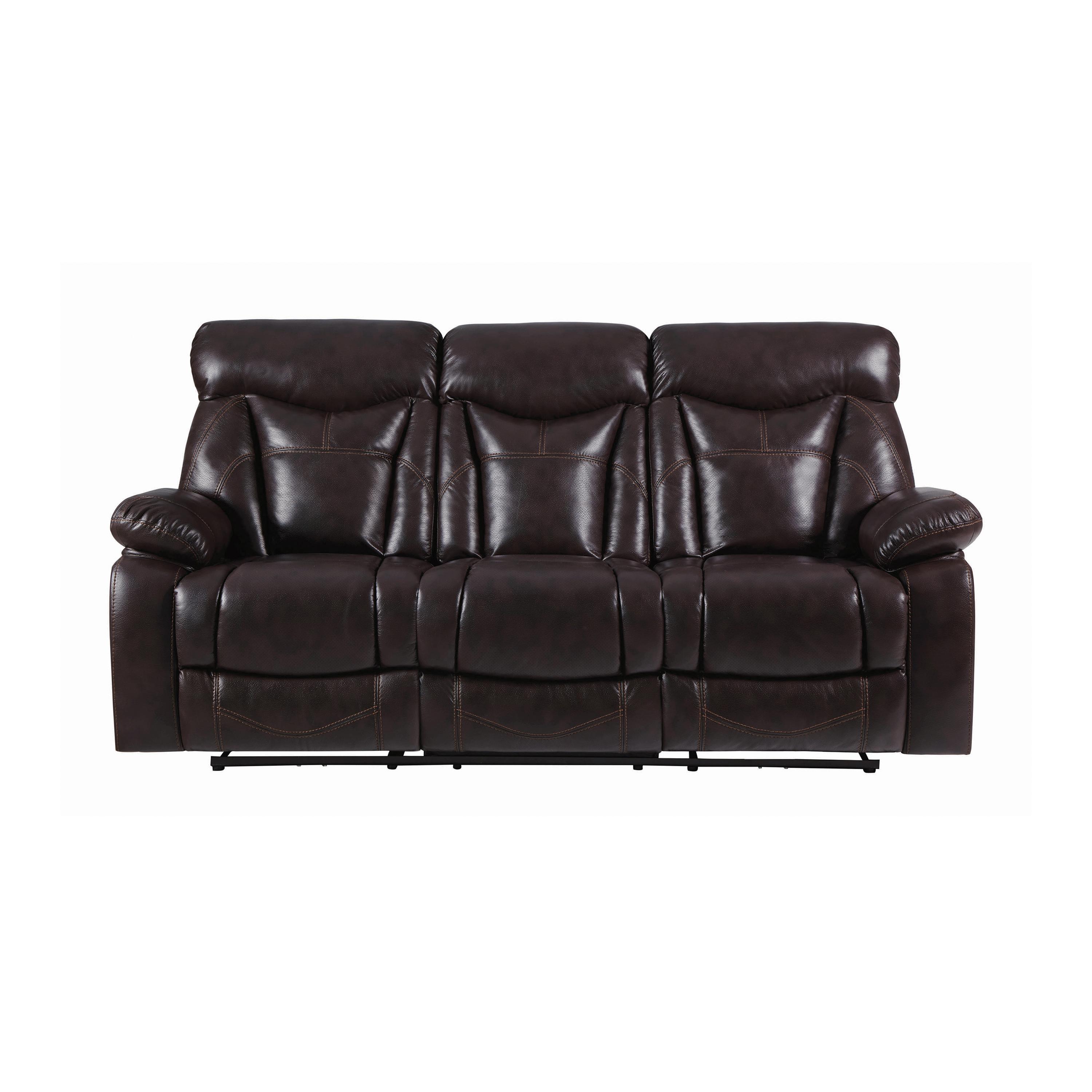 

    
Modern Dark Brown Faux Leather Living Room Set 3pcs Coaster 601711-S3 Zimmerman
