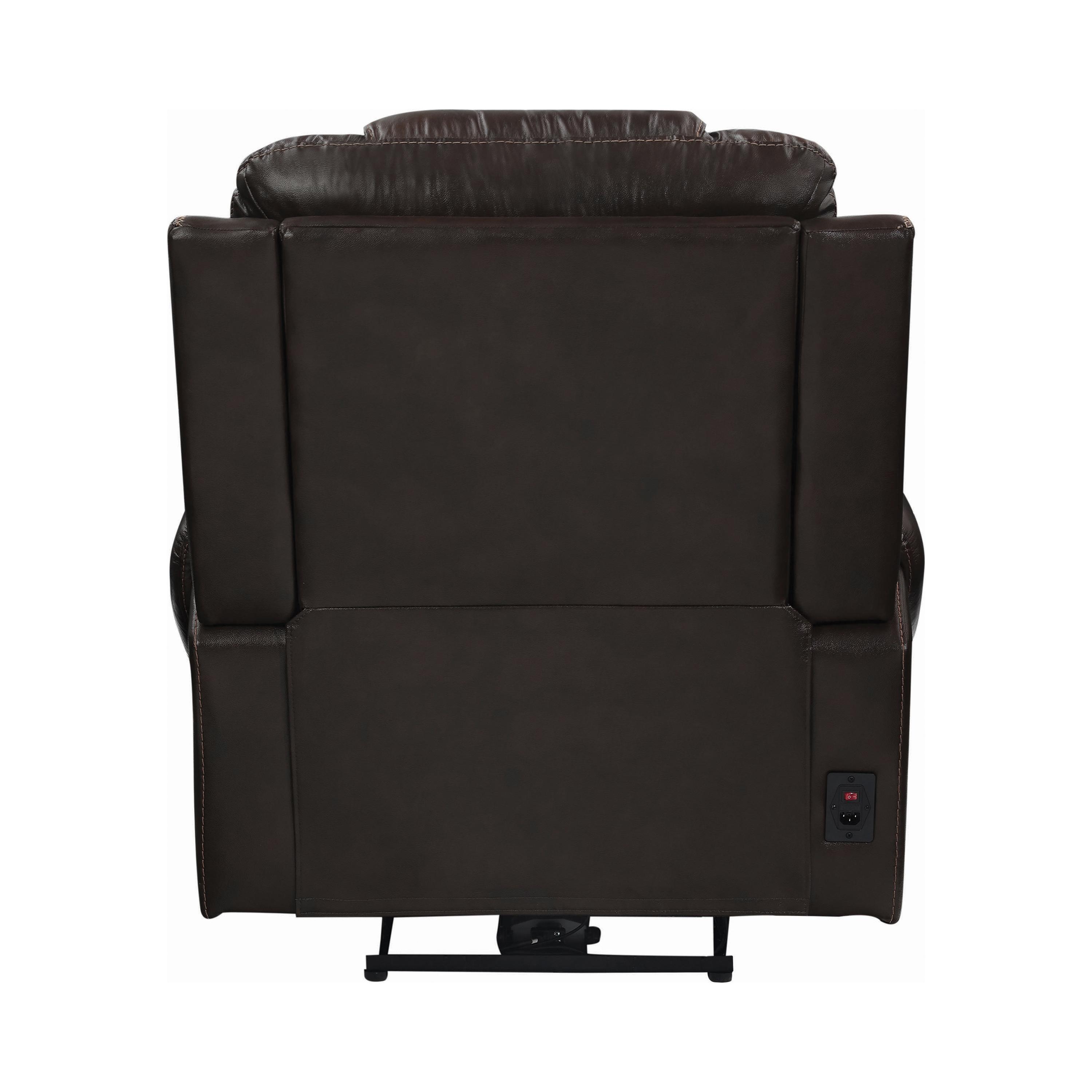

                    
Coaster 650403PP North Power recliner Dark Brown Leather Purchase 
