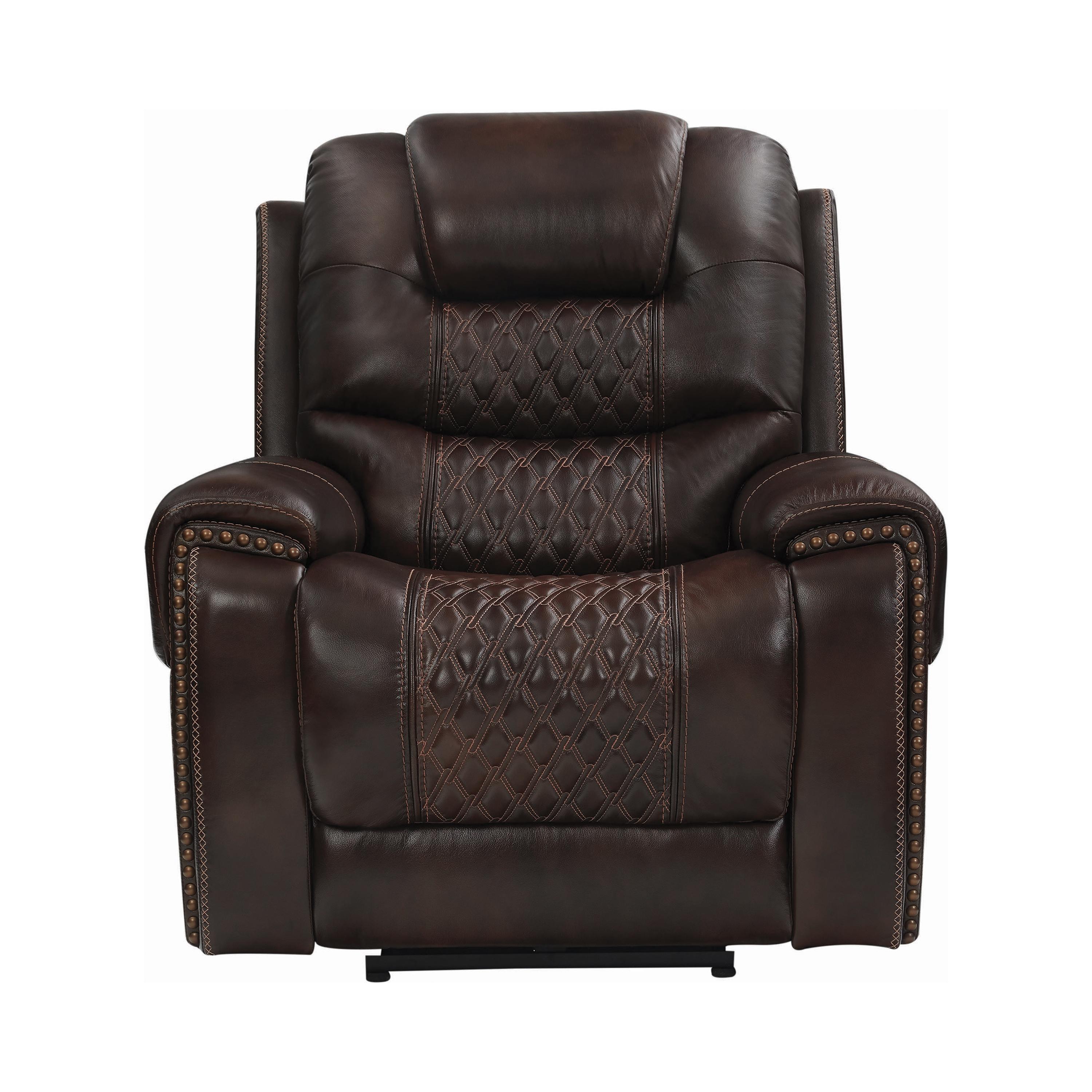 Modern Power recliner 650403PP North 650403PP in Dark Brown Leather
