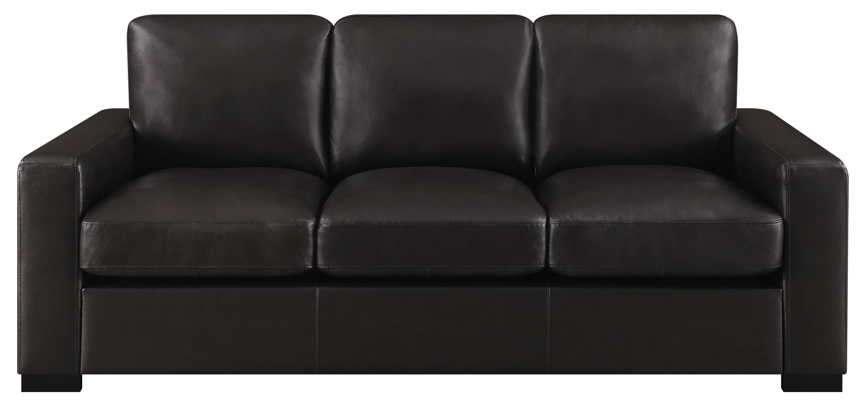 Modern Sofa 506801 Boardmead 506801 in Dark Brown Leather