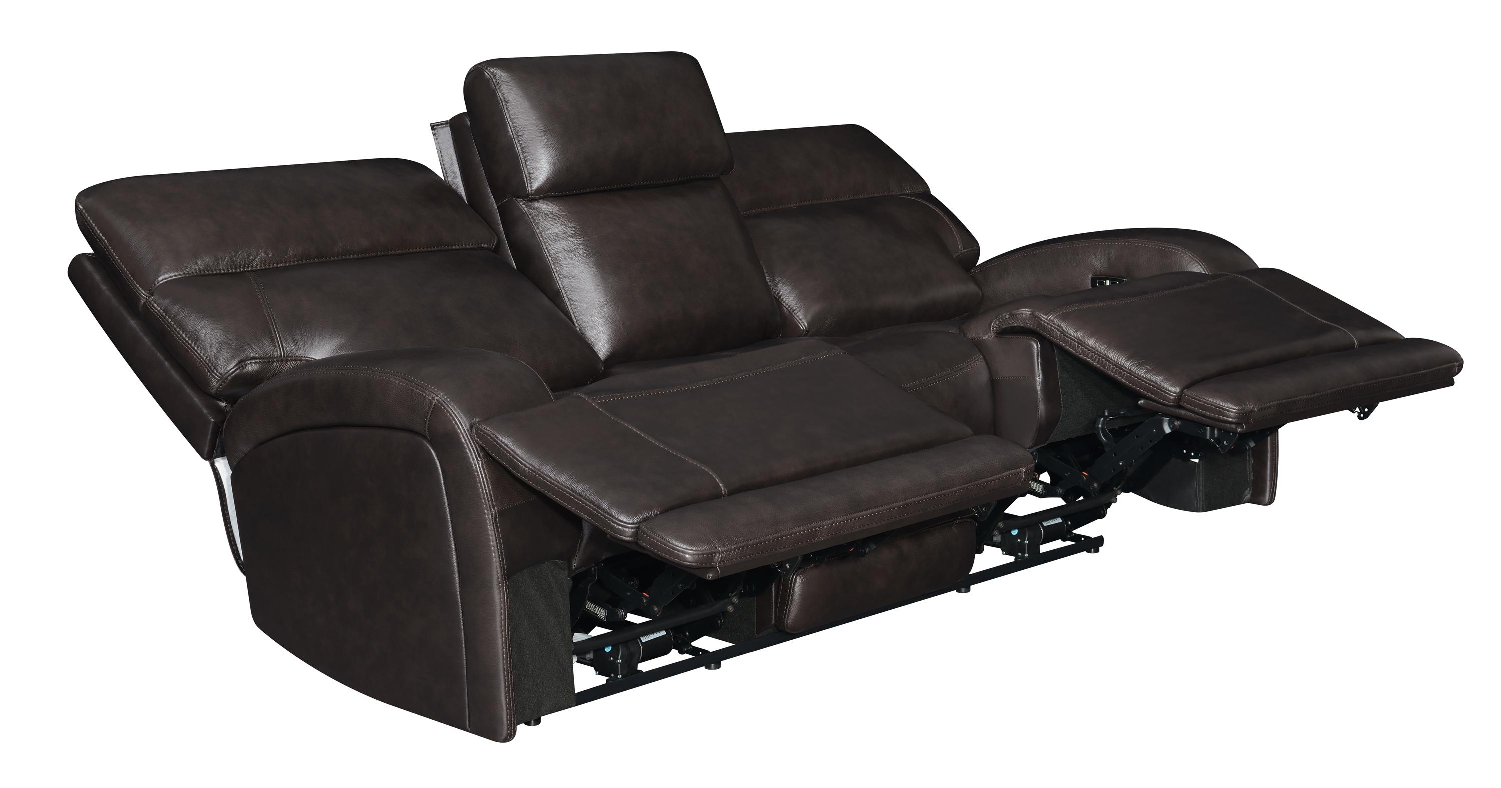 

                    
Coaster 610481P-S2 Longport Power Living Room Set Dark Brown Top grain leather Purchase 
