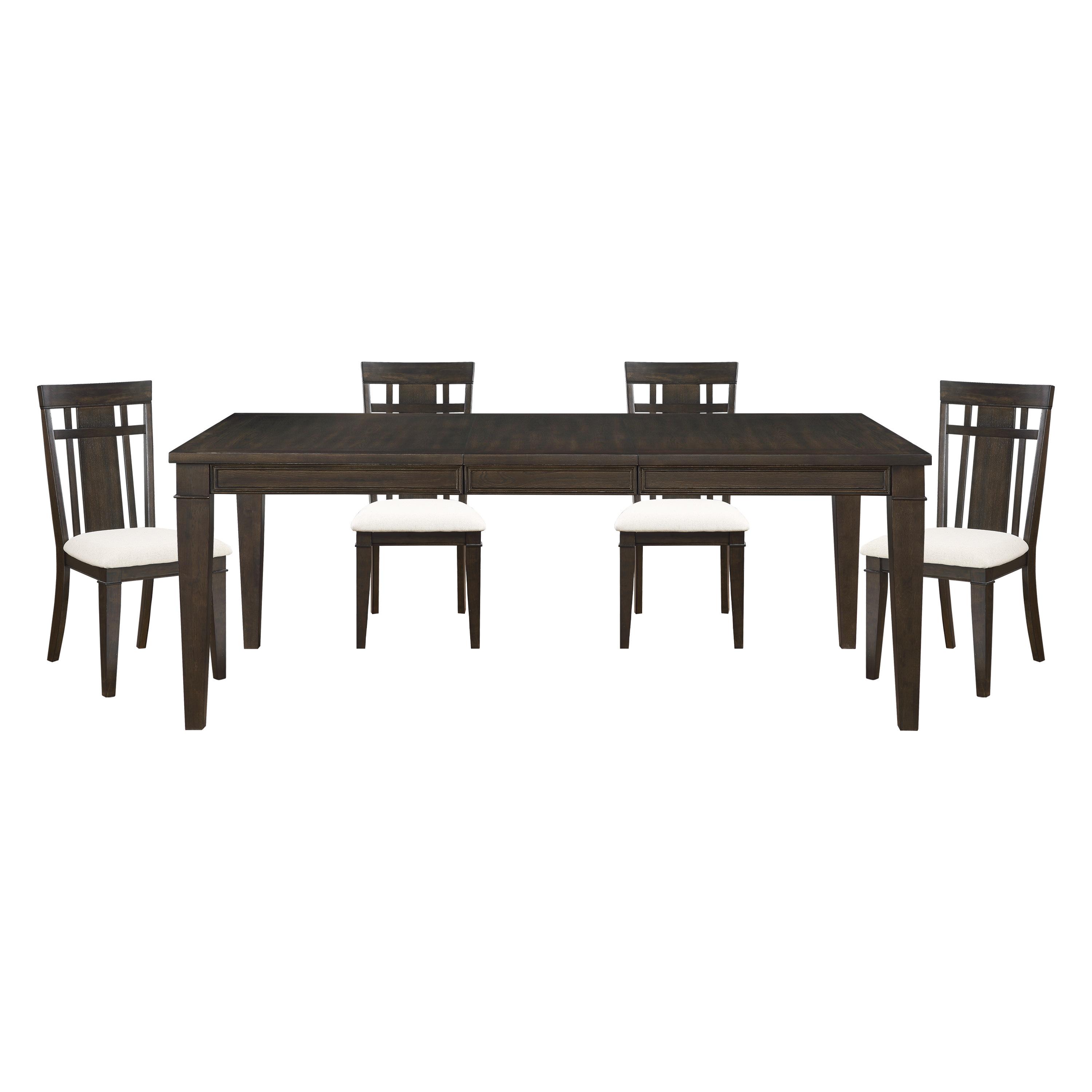 

    
Modern Dark Brown Wood Dining Room Set 5pcs Homelegance 5496-78 Makah
