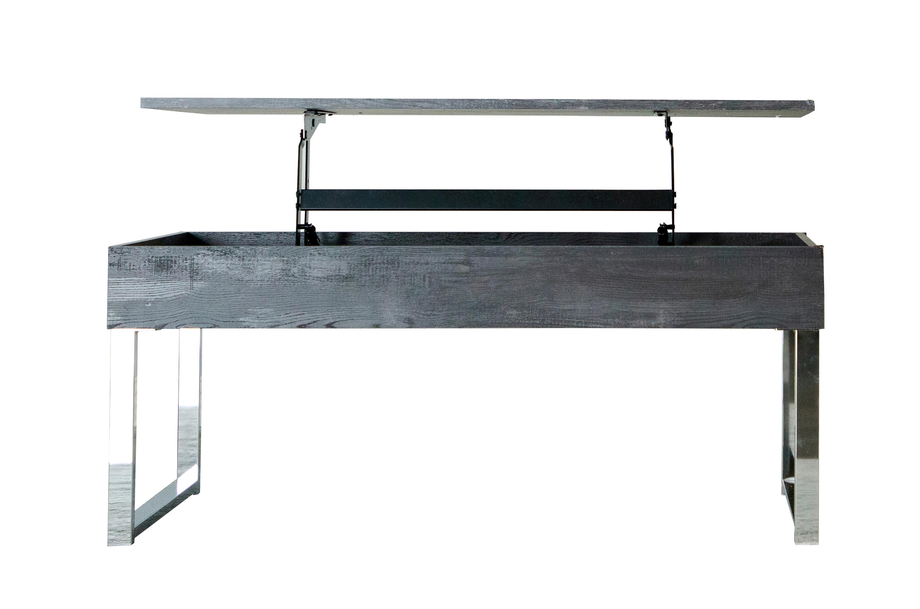 

    
Modern Dark Charcoal & Chrome Metal Coffee Table Set 2pcs Coaster 723458-S2
