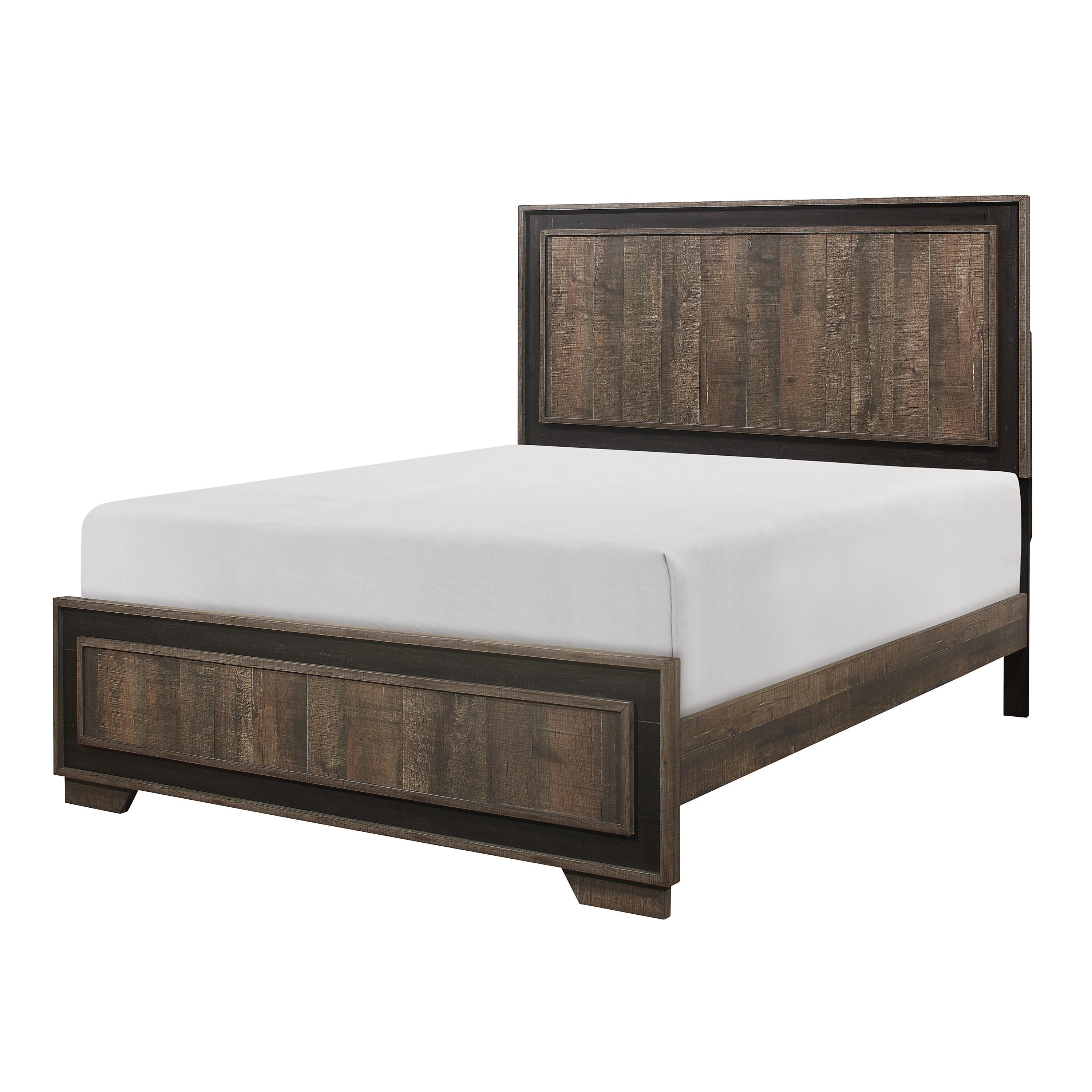 

    
Modern Dark Ebony & Rustic Mahogany Wood CAL Bed Homelegance 1695K-1CK* Ellendale
