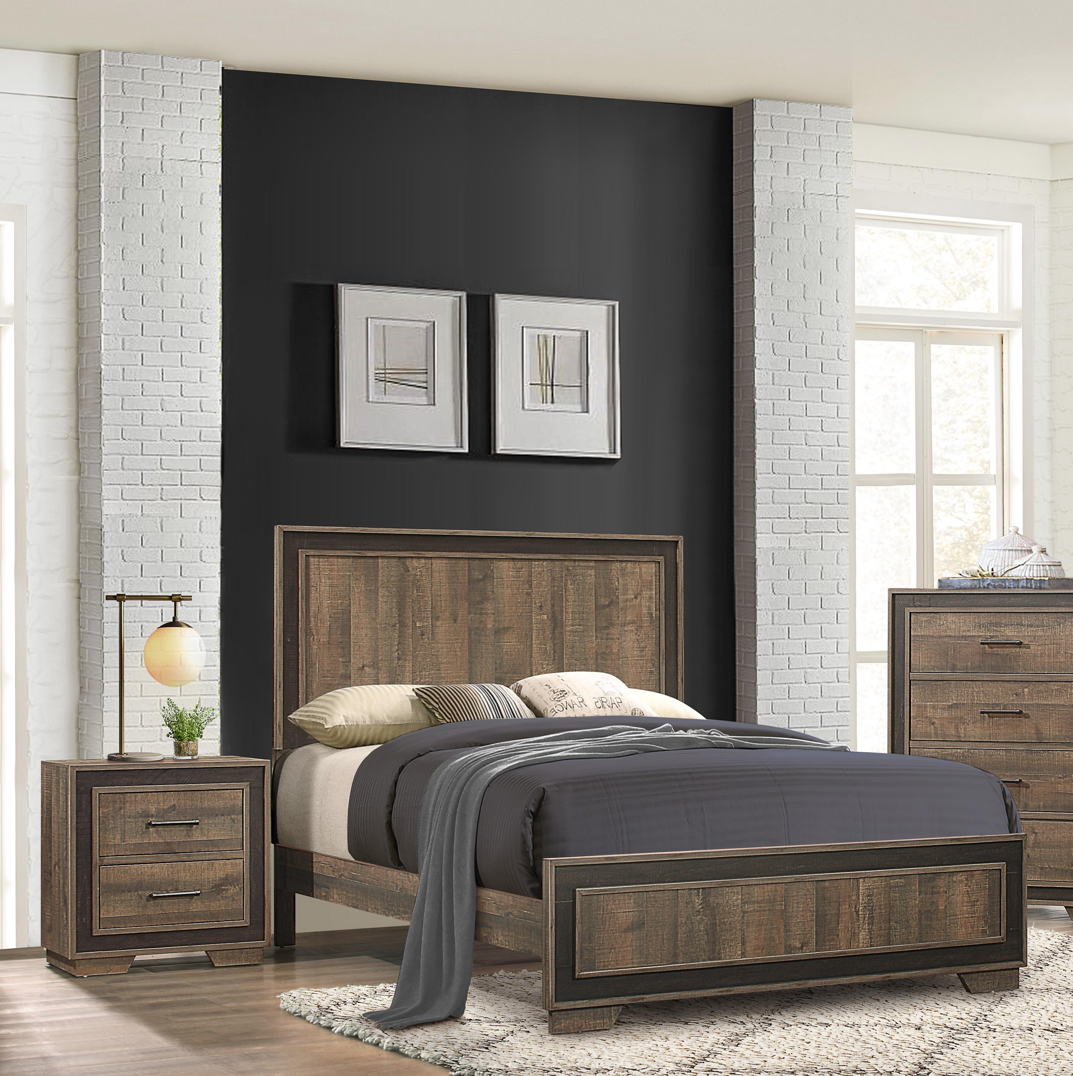 

    
Modern Dark Ebony & Rustic Mahogany Wood CAL Bedroom Set 3pcs Homelegance 1695K-1CK* Ellendale
