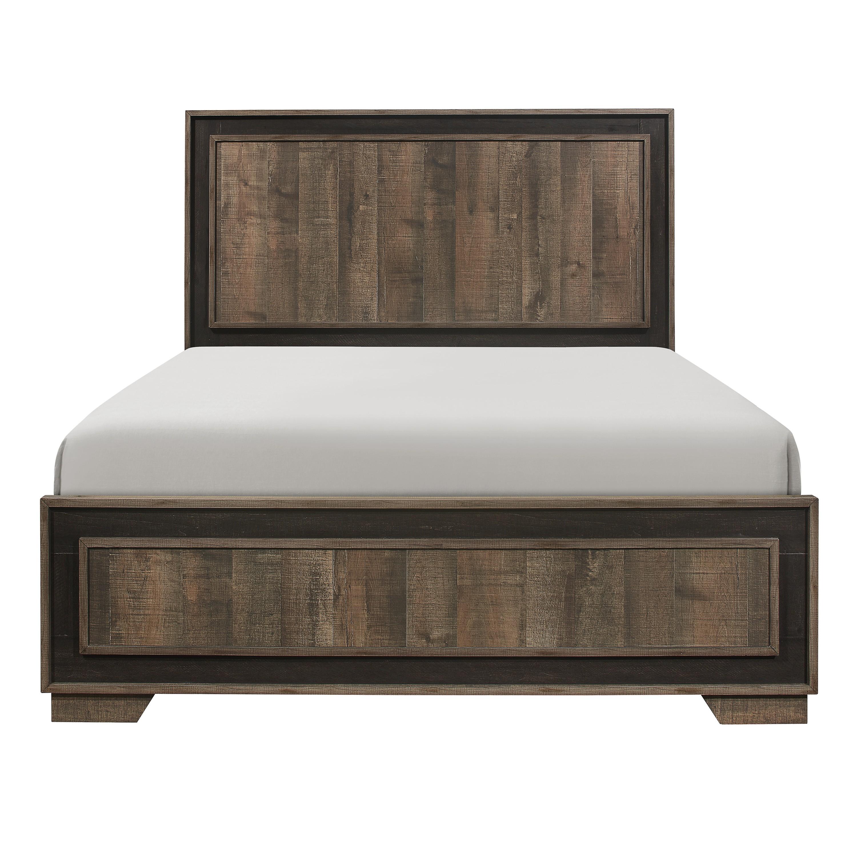 

    
Modern Dark Ebony & Rustic Mahogany Wood Full Bed Homelegance 1695F-1* Ellendale

