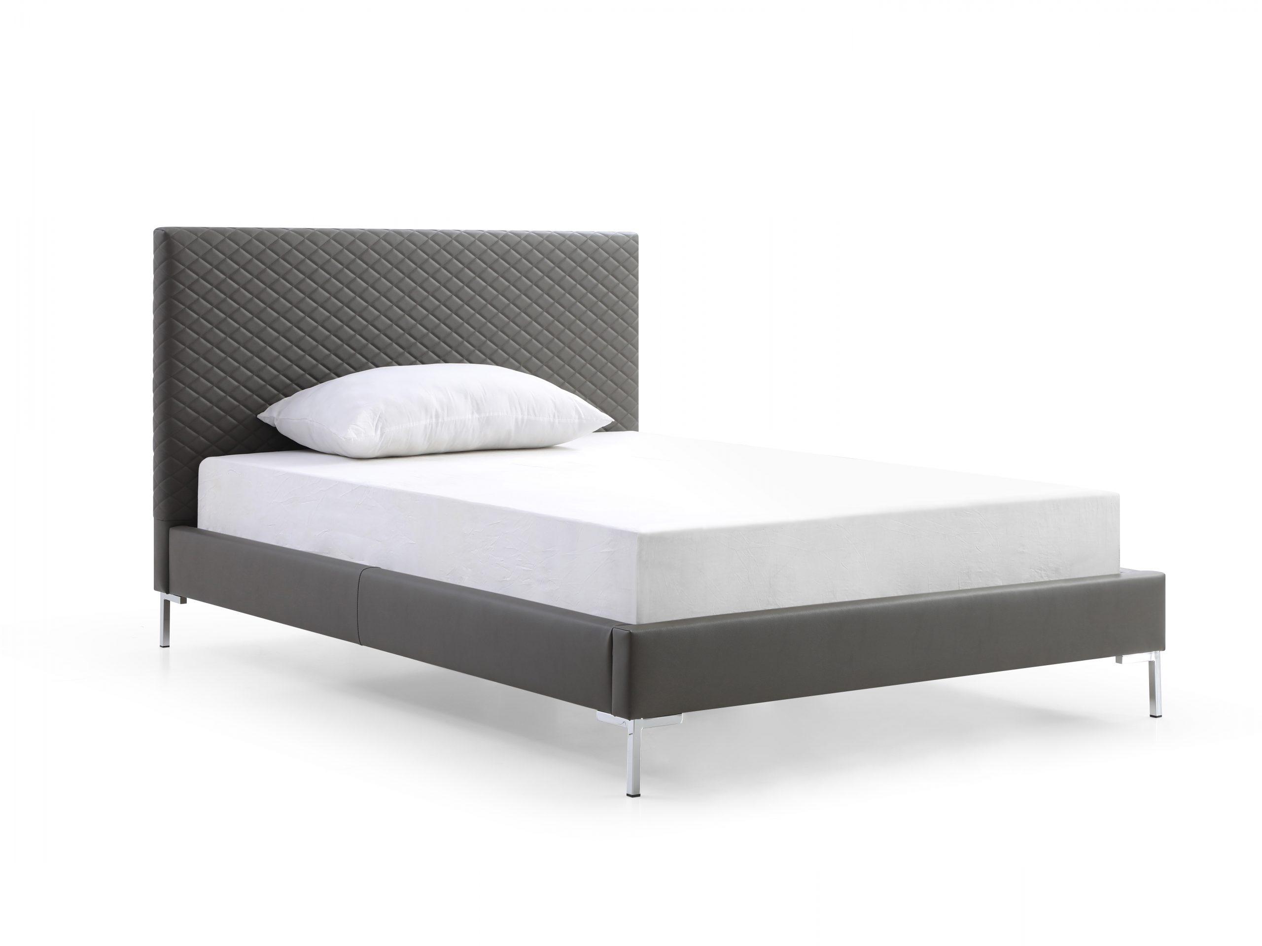 Modern Bed BF1689P-DGRY Liz BF1689P-DGRY in Dark Gray Faux Leather