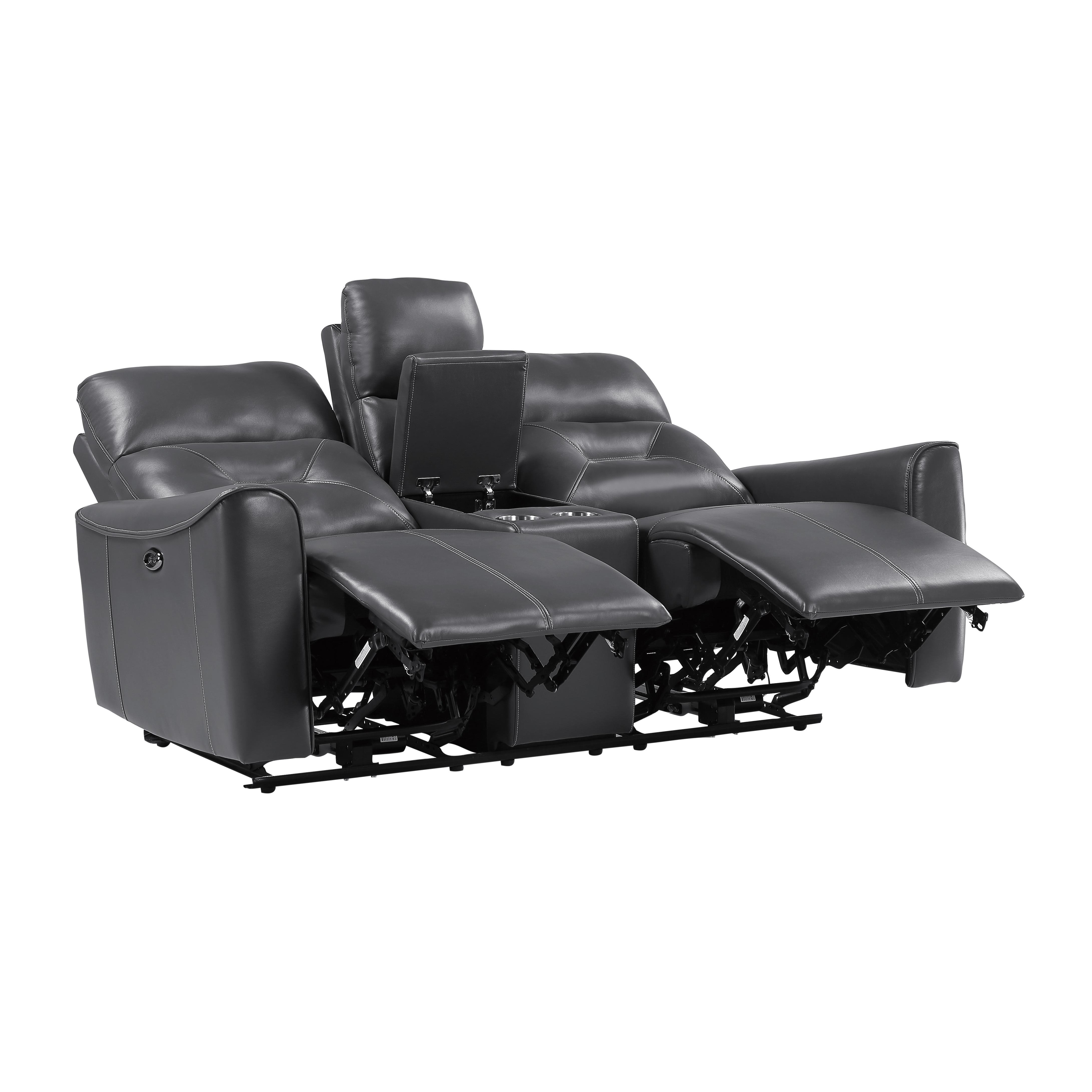 

    
9446GY-PW-2PC Modern Dark Gray Faux Leather Power Reclining Set 2pcs Homelegance 9446GY-PW Burwell
