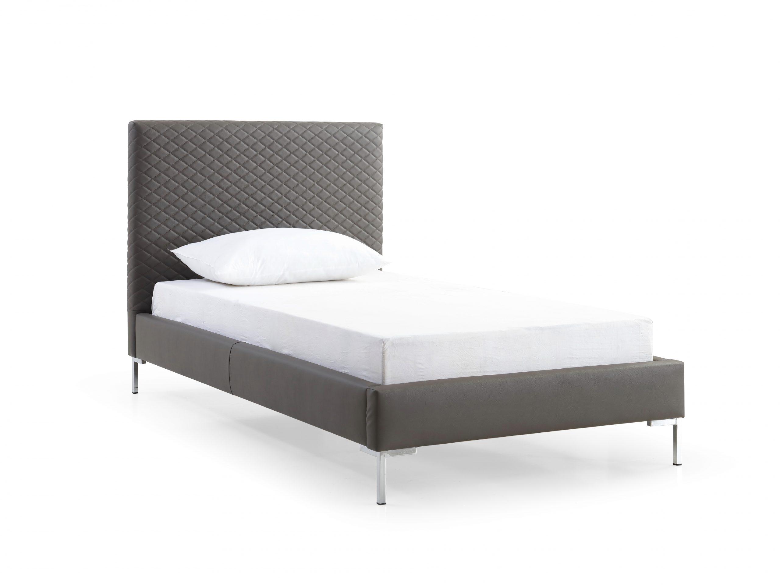 Modern Bed BT1689P-DGRY Liz BT1689P-DGRY in Dark Gray Faux Leather