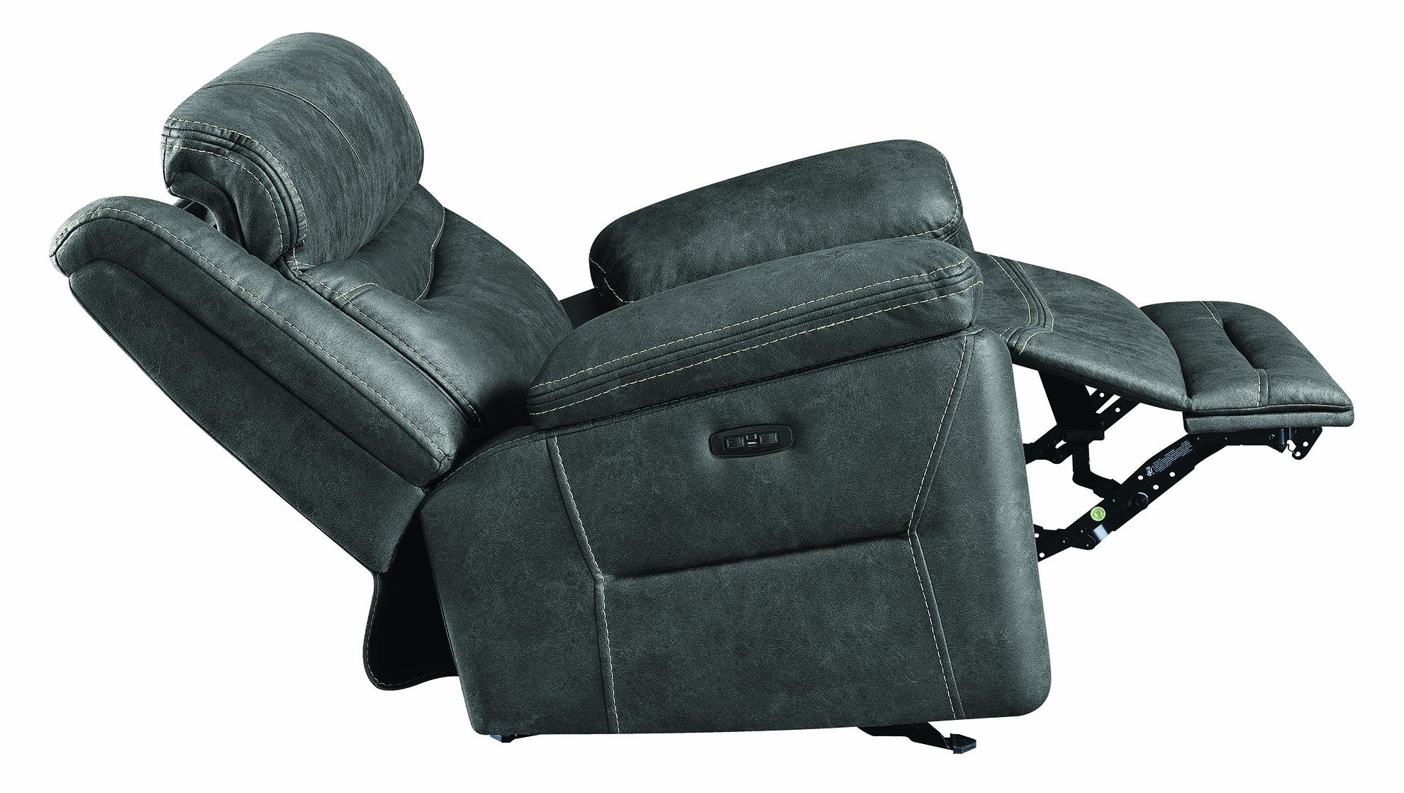 

                    
Coaster 603341PP-S3 Hemer Power Living Room Set Dark Gray Faux Suede Purchase 
