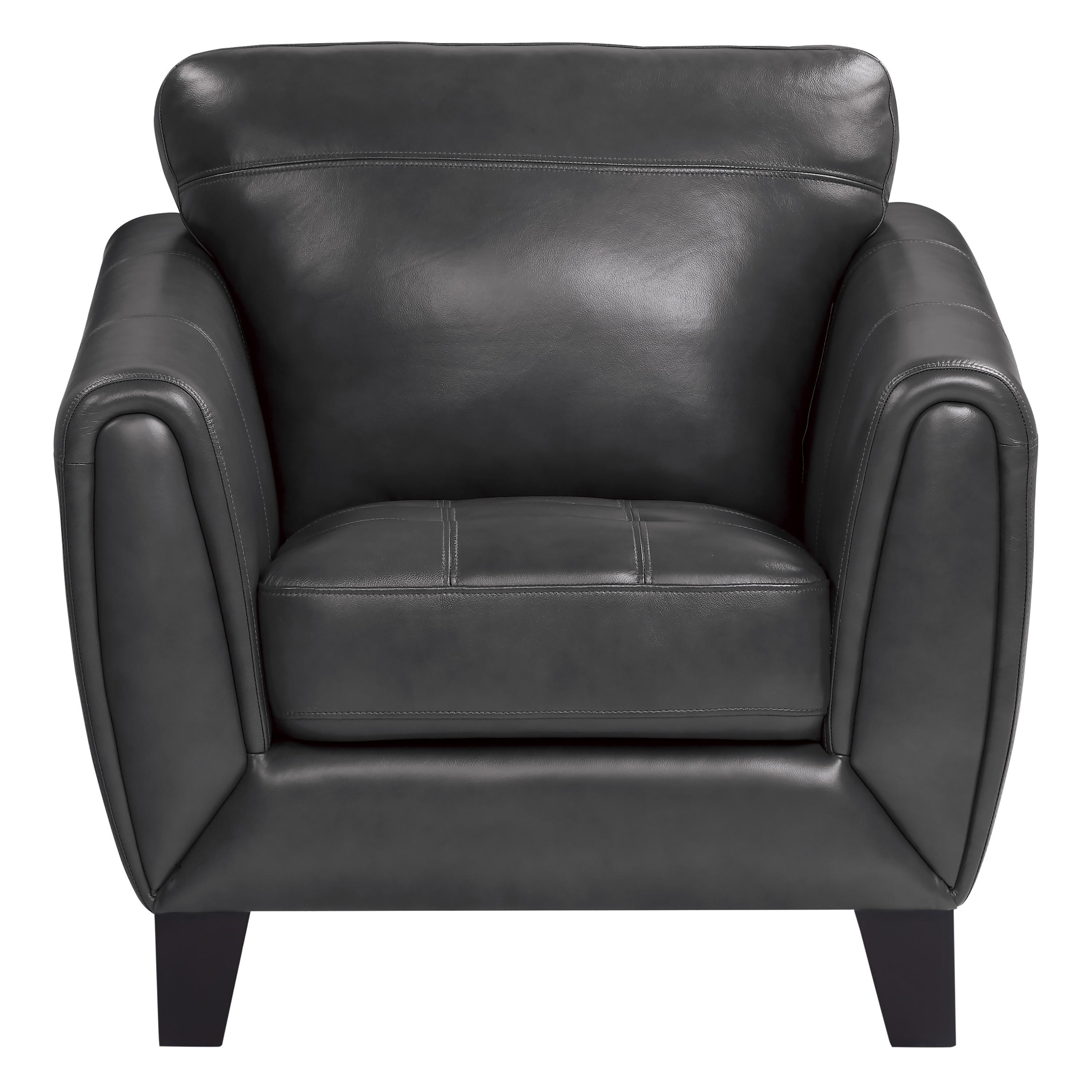 

    
Modern Dark Gray Leather Arm Chair Homelegance 9460DG-1 Spivey
