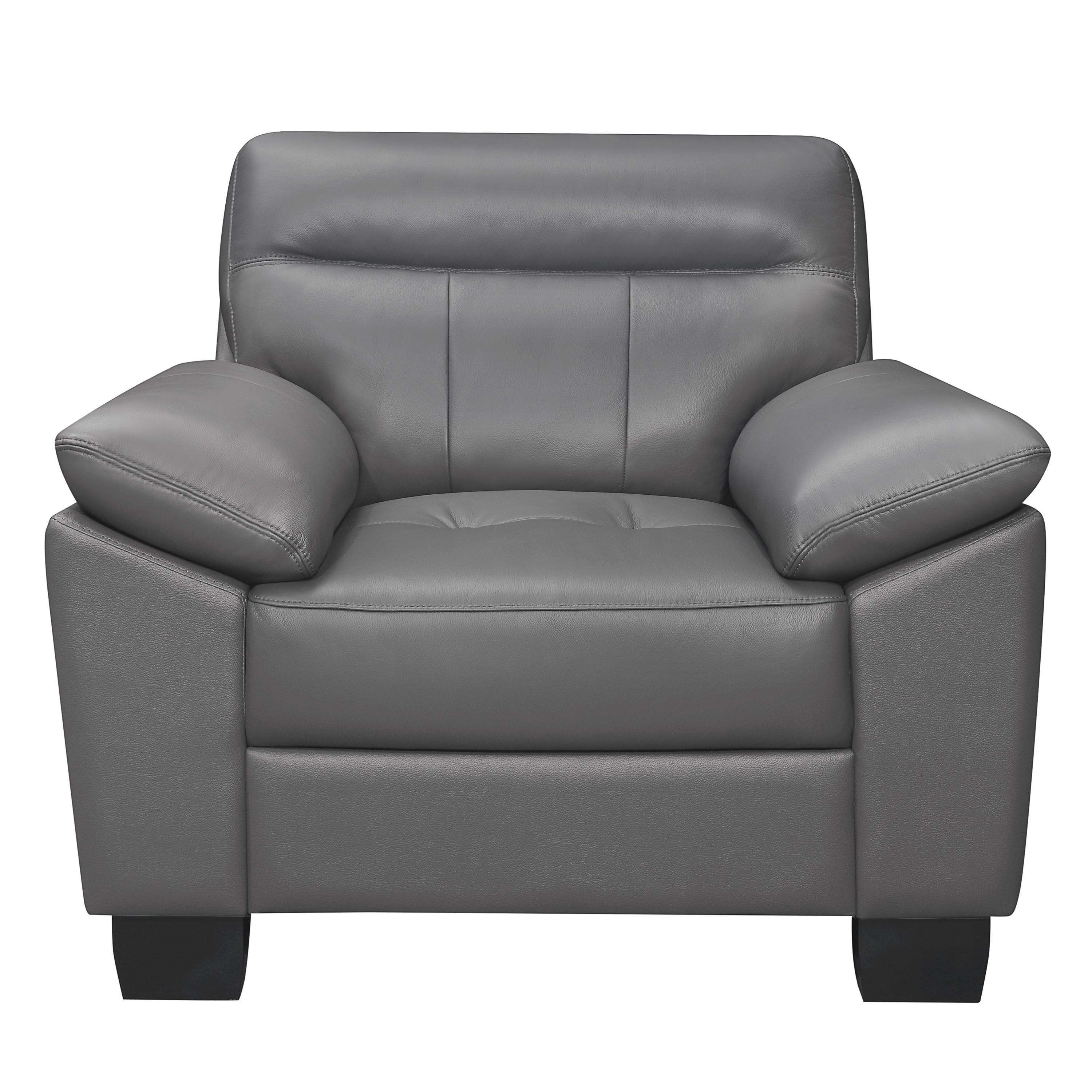 

    
Modern Dark Gray Leather Arm Chair Homelegance 9537DGY-1 Denizen
