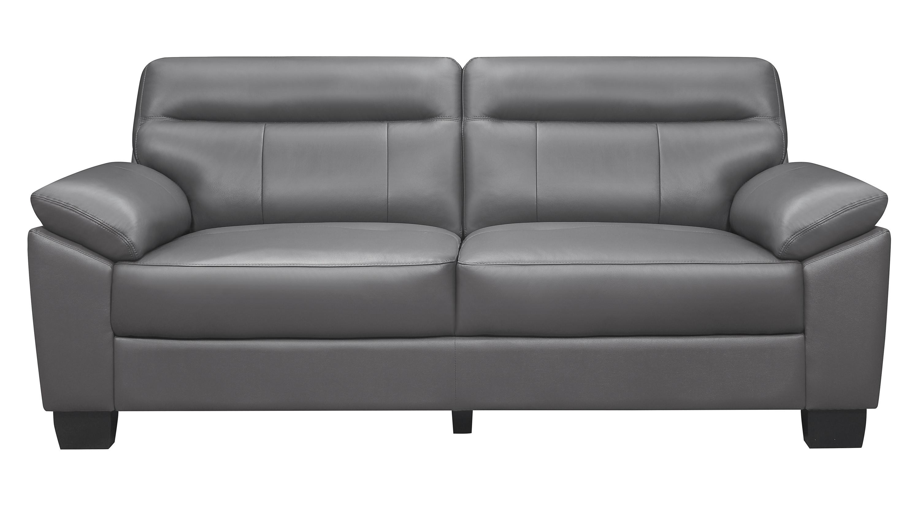 

    
Modern Dark Gray Leather Living Room Set 2pcs Homelegance 9537DGY Denizen
