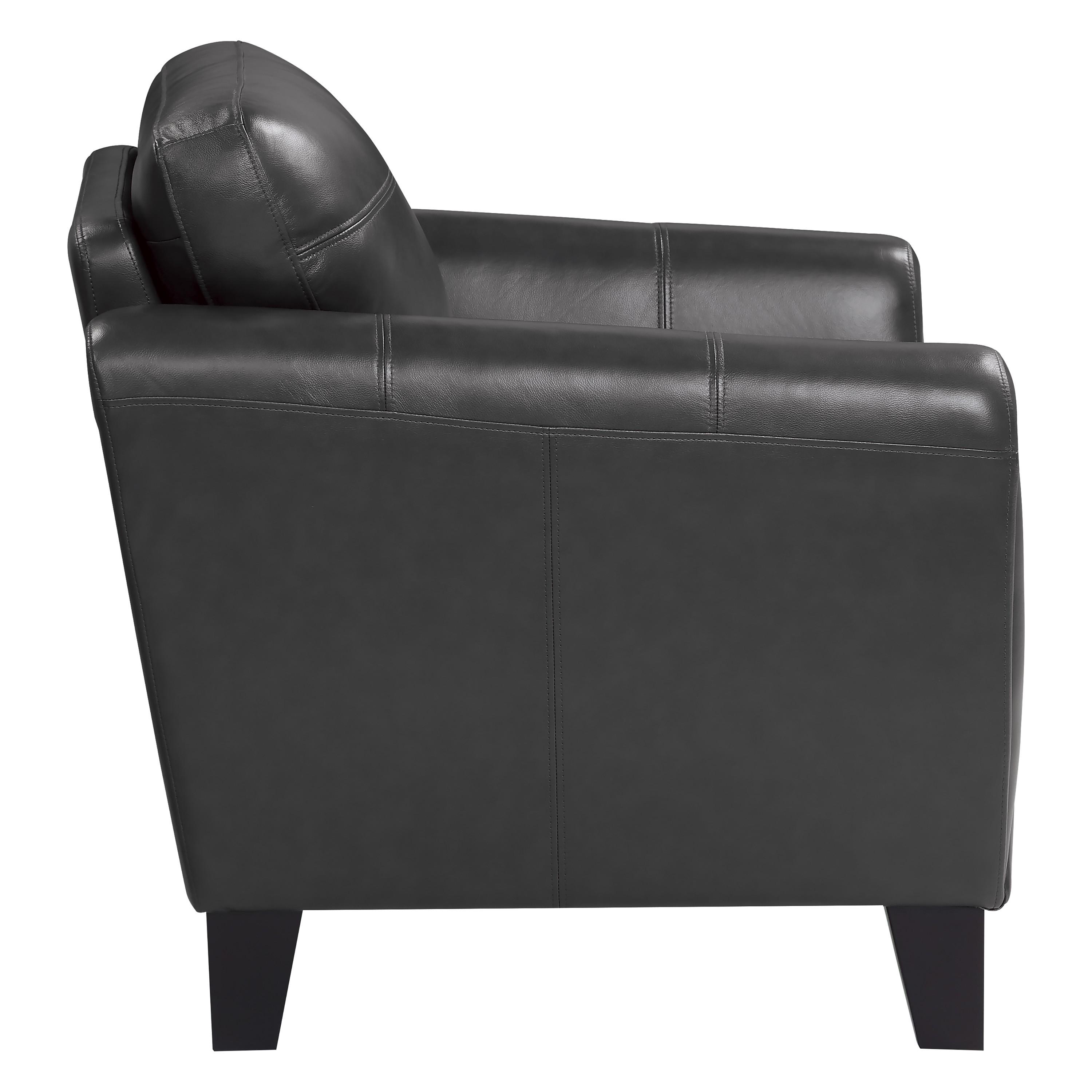 

                    
Buy Modern Dark Gray Leather Living Room Set 3pcs Homelegance 9460DG Spivey
