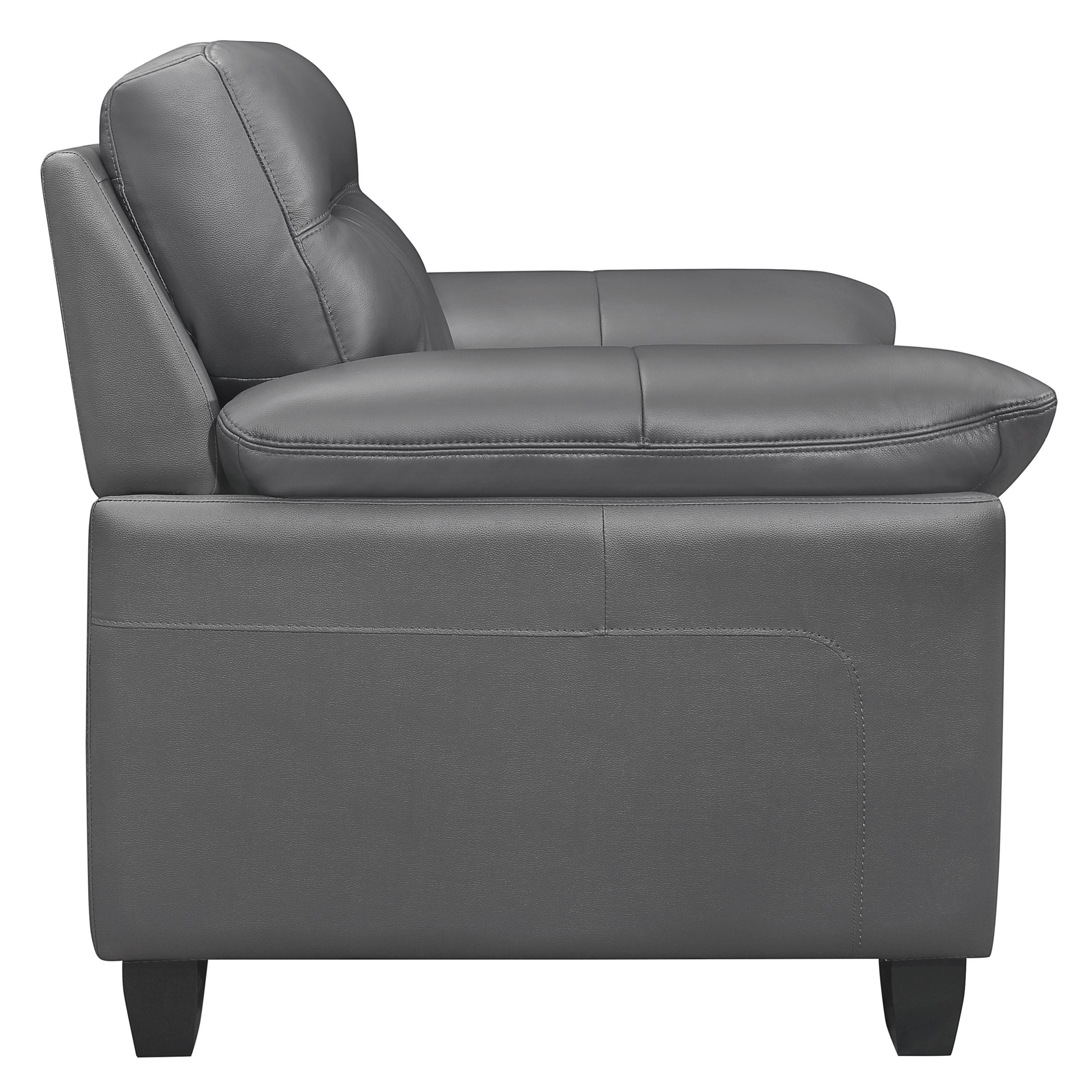 

                    
Buy Modern Dark Gray Leather Living Room Set 3pcs Homelegance 9537DGY Denizen
