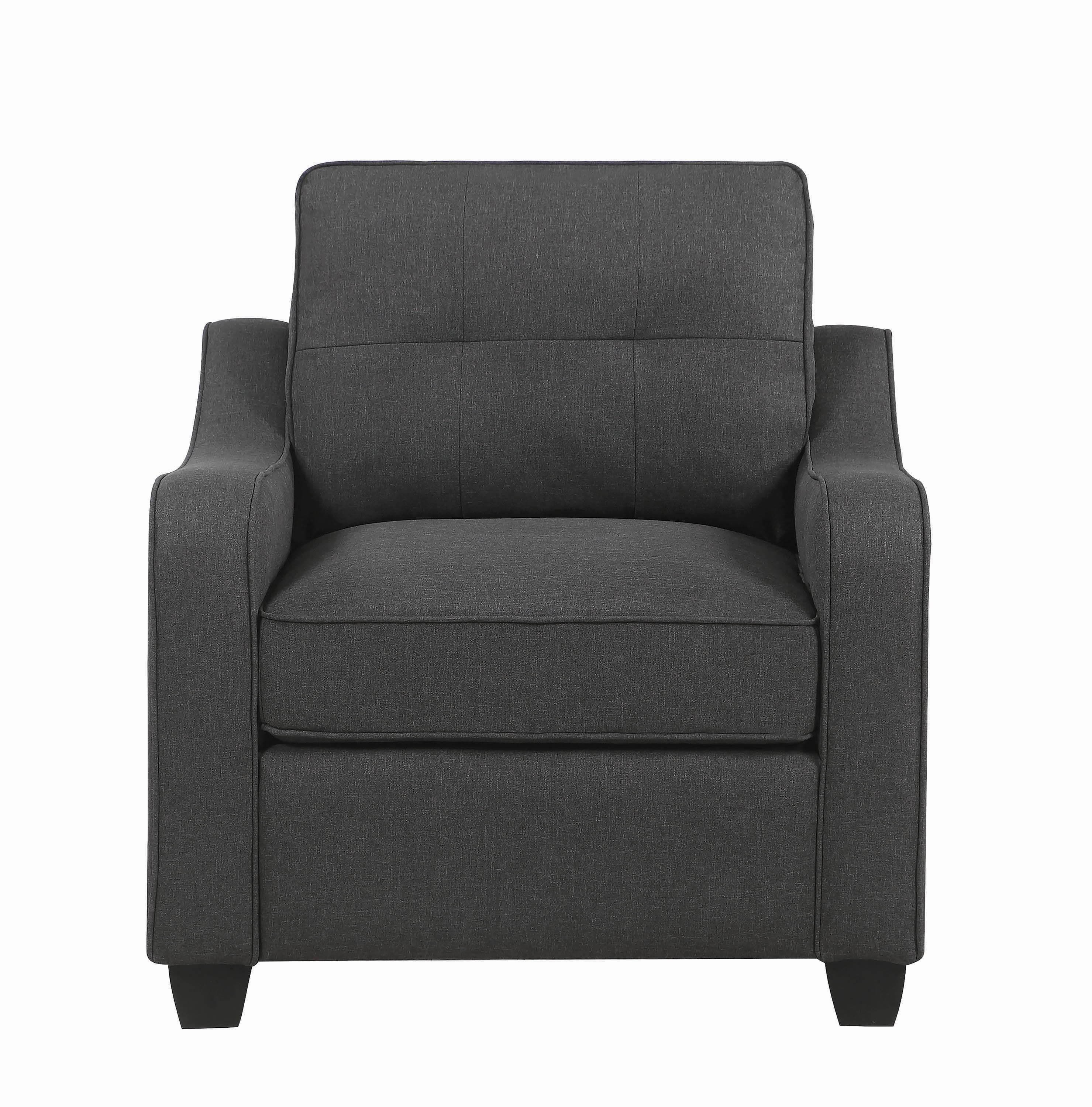 Modern Arm Chair 508322 Nicolette 508322 in Dark Gray 