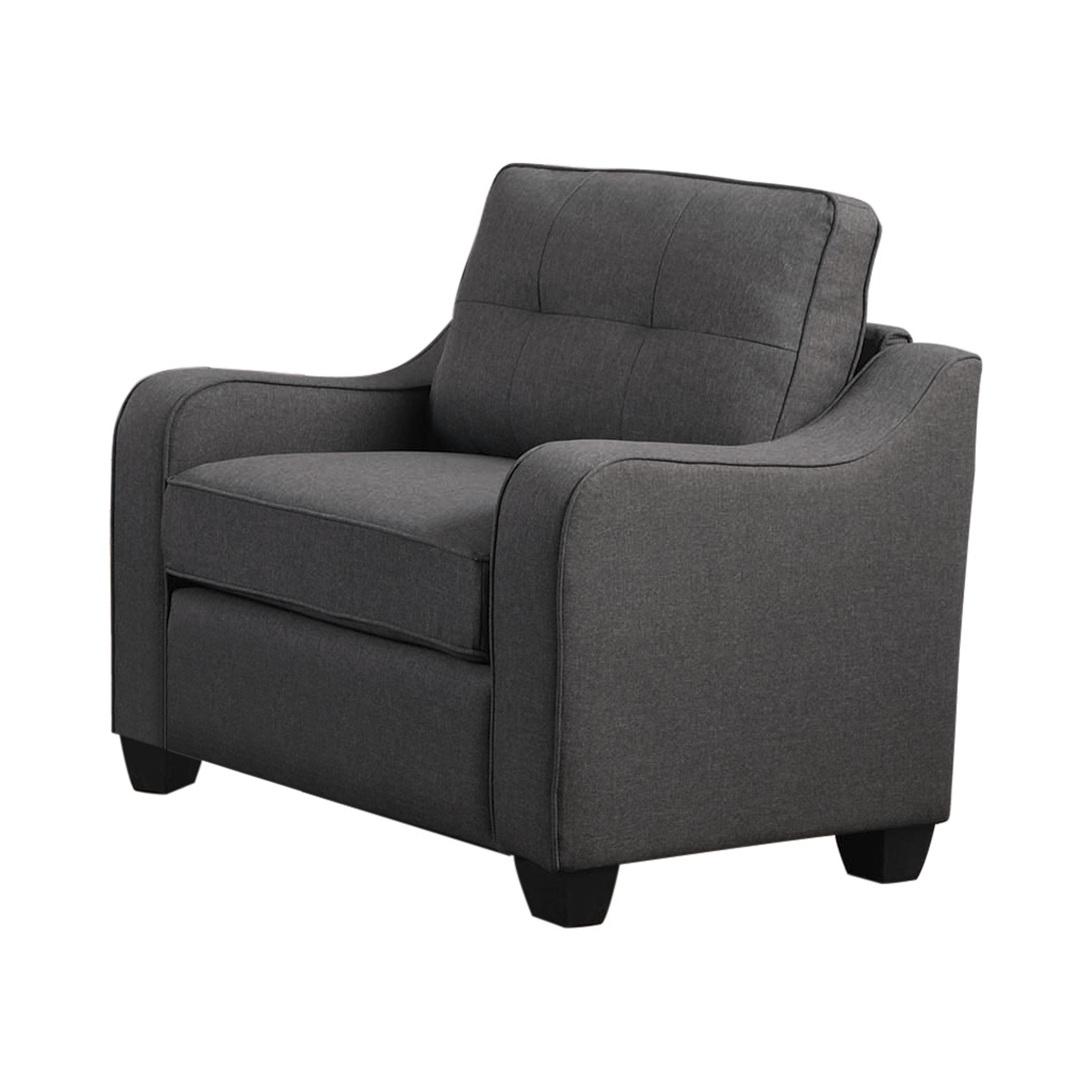 

    
Modern Dark Gray Linen-like Upholstery Arm Chair Coaster 508322 Nicolette
