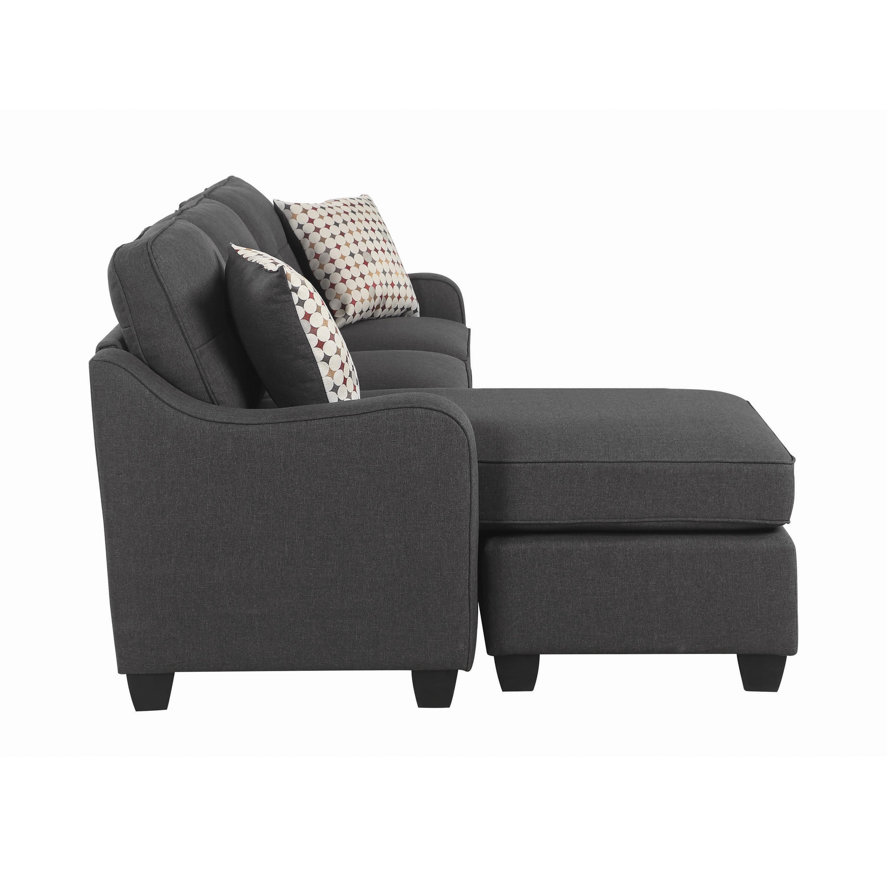 

    
Modern Dark Gray Linen-like Upholstery Sectional Coaster 508321 Nicolette
