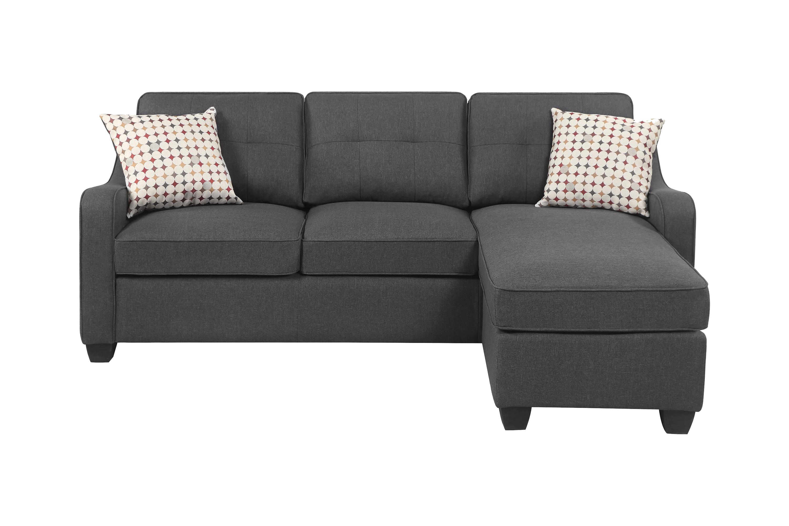 

    
Modern Dark Gray Linen-like Upholstery Sectional Coaster 508321 Nicolette

