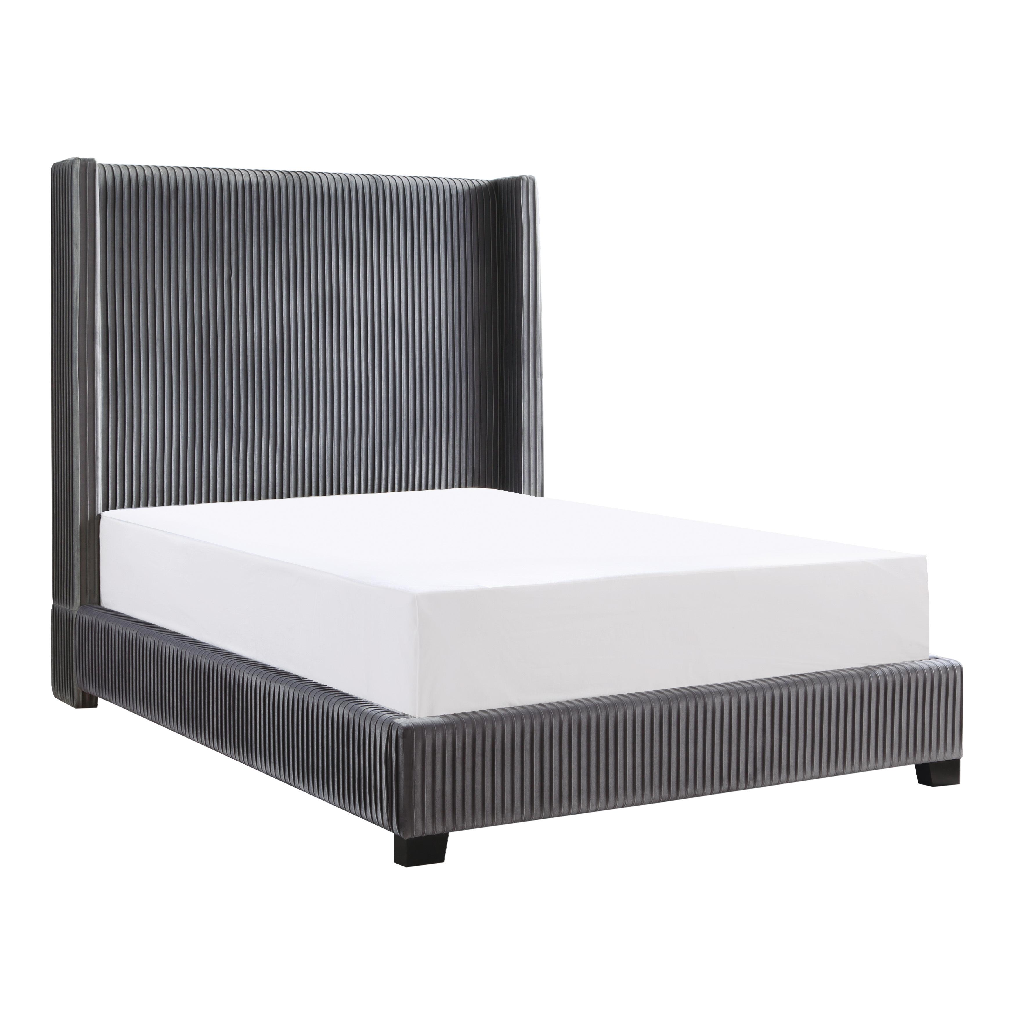 

    
Modern Dark Gray Solid Wood CAL Bed Homelegance 1547K-1CK Glenbury
