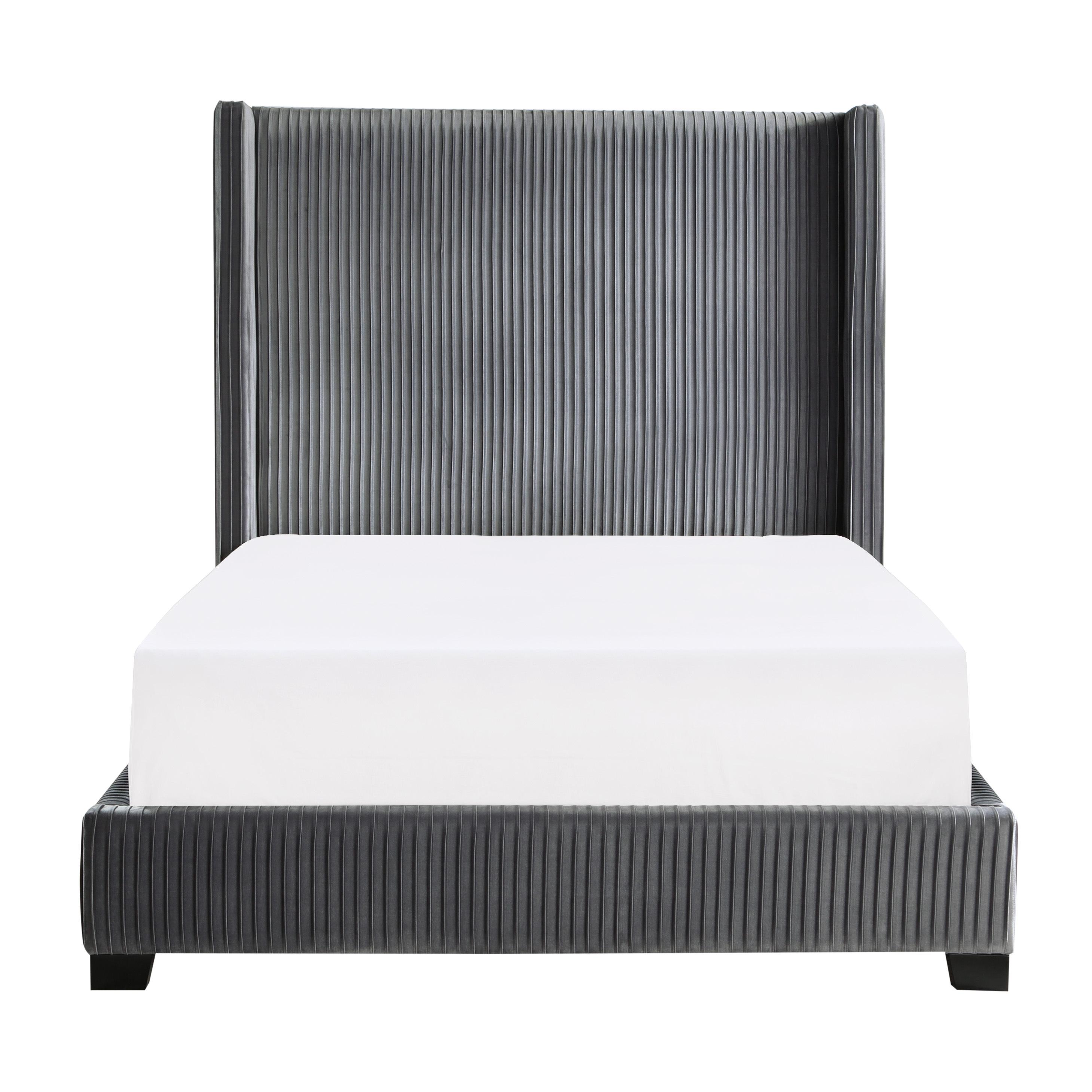 

    
Modern Dark Gray Solid Wood CAL Bed Homelegance 1547K-1CK Glenbury
