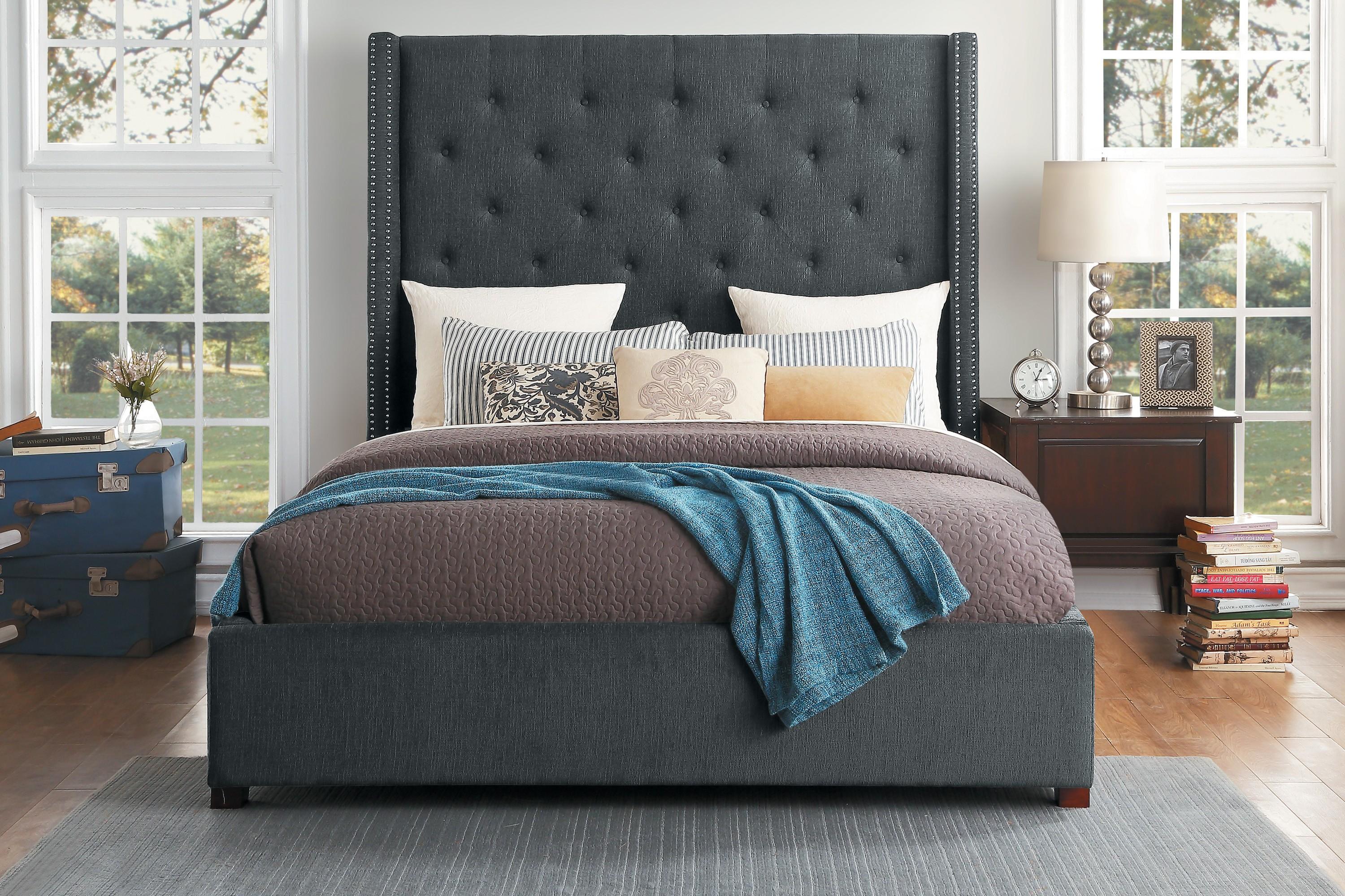 

    
5877GY-1* Modern Dark Gray Solid Wood Queen Bed Homelegance 5877GY-1* Fairborn
