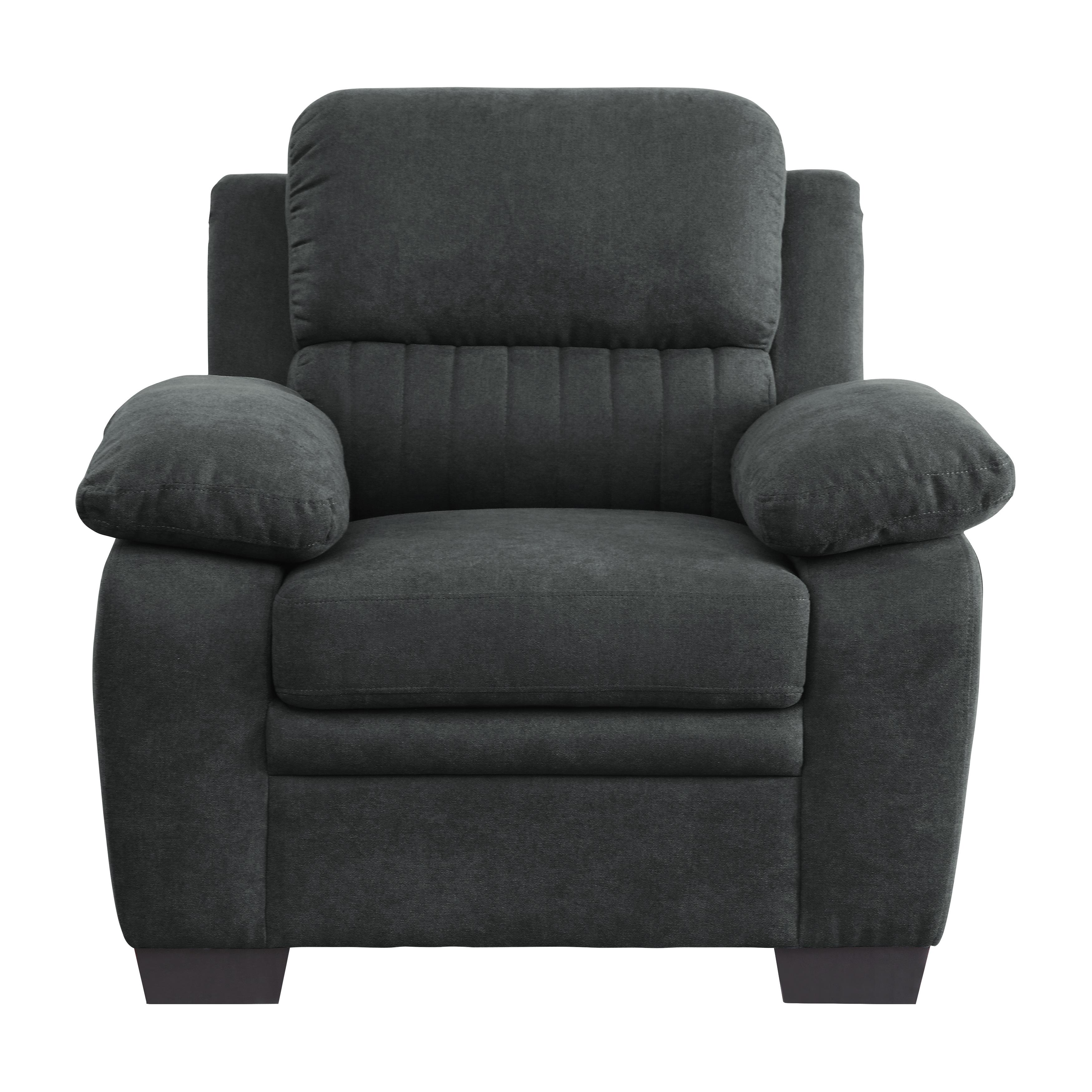 

    
Modern Dark Gray Textured Arm Chair Homelegance 9333DG-1 Holleman
