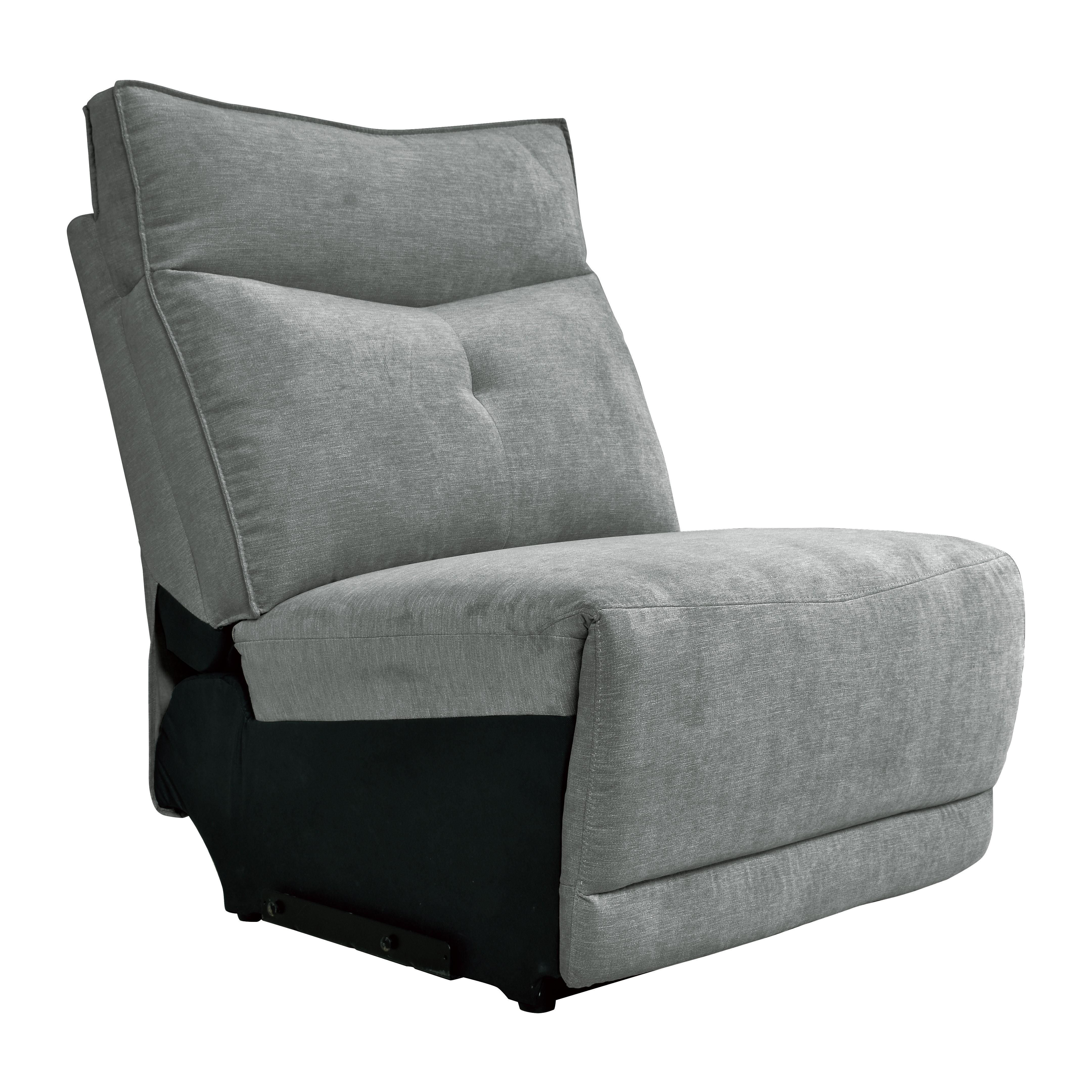 

    
Modern Dark Gray Textured Armless Chair Homelegance 9509DG-AC Tesoro
