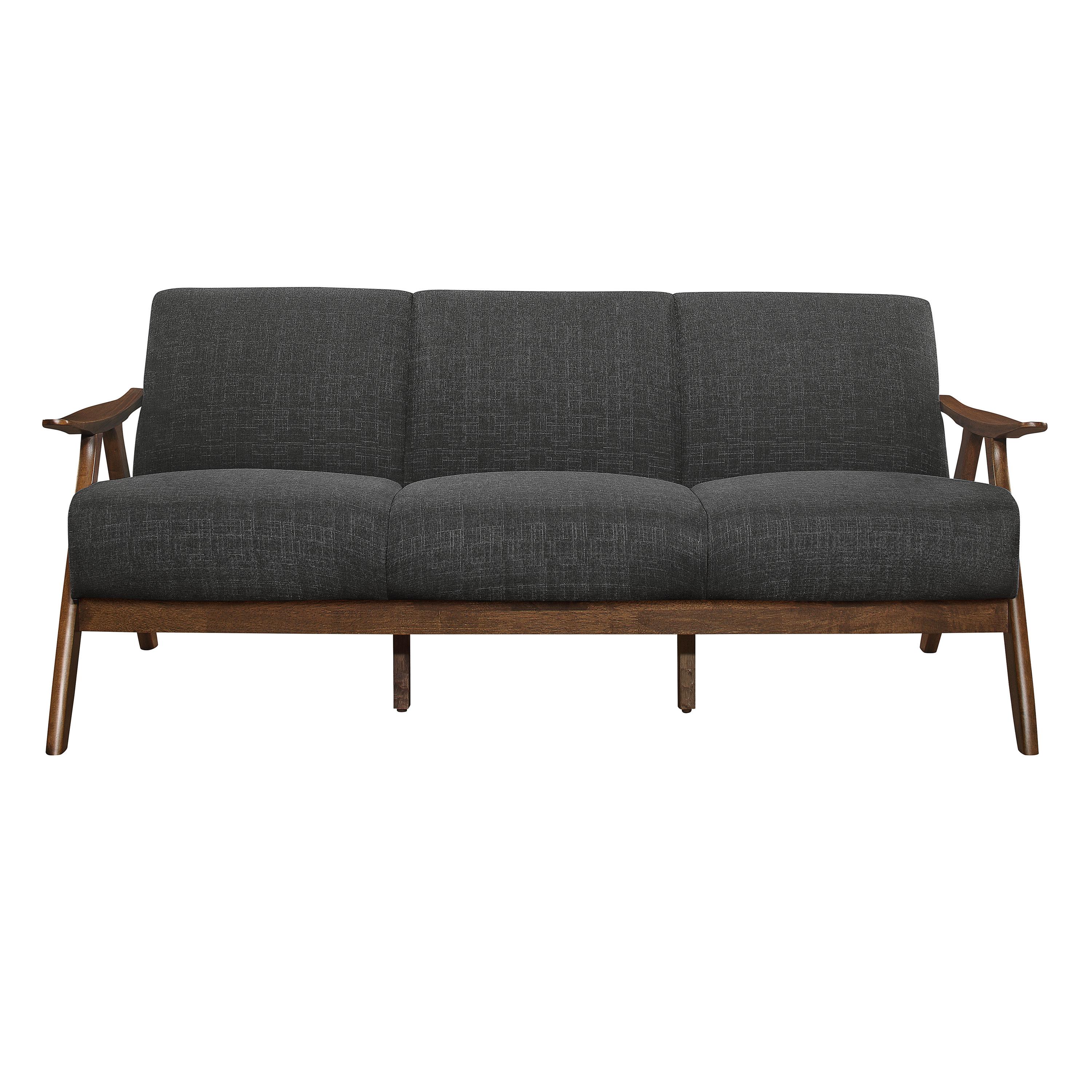 

    
Modern Dark Gray Textured Sofa Homelegance 1138DG-3 Damala
