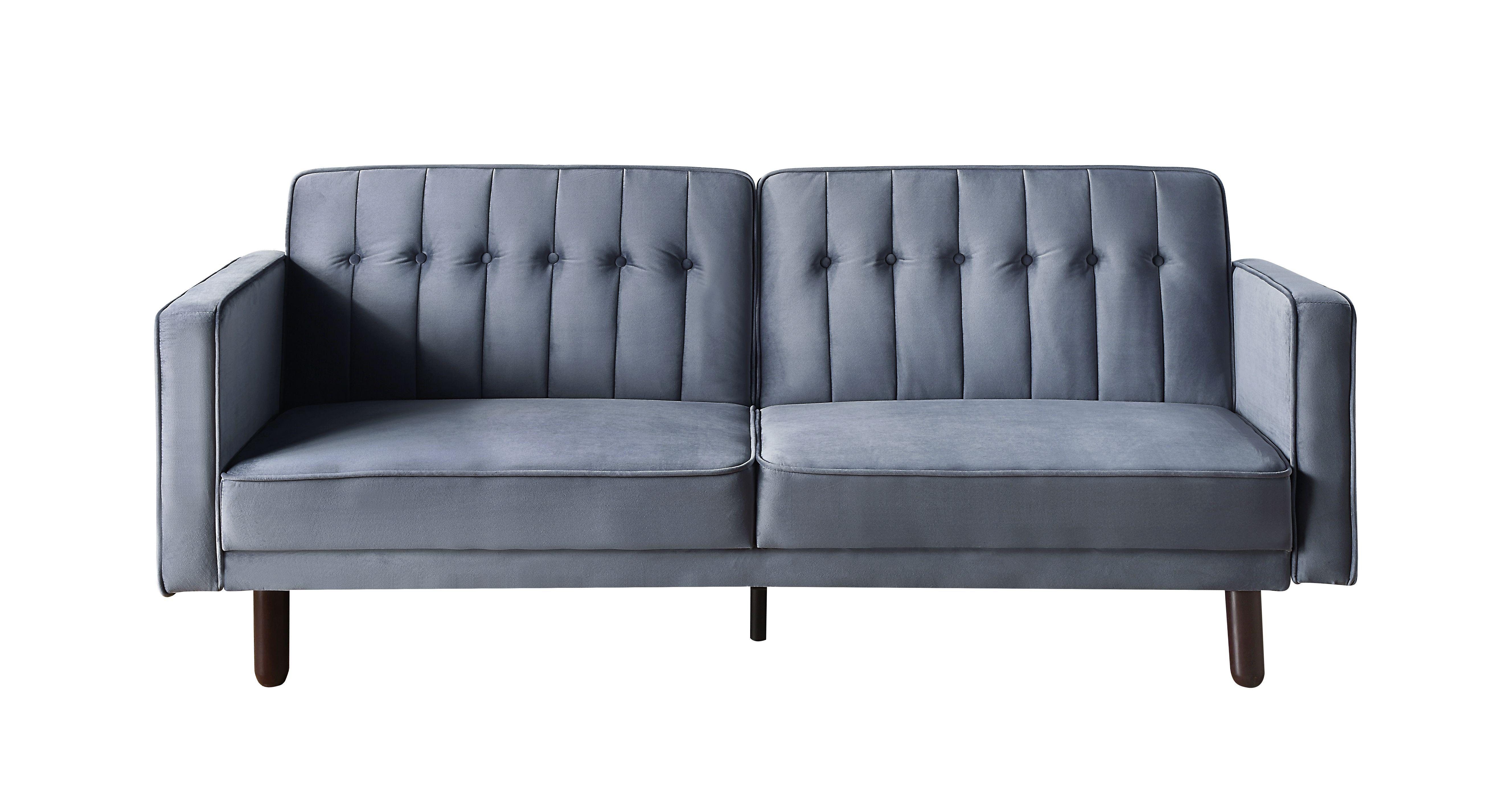 

    
Modern Dark Gray Velvet Futon Sofa by Acme Qinven LV00085
