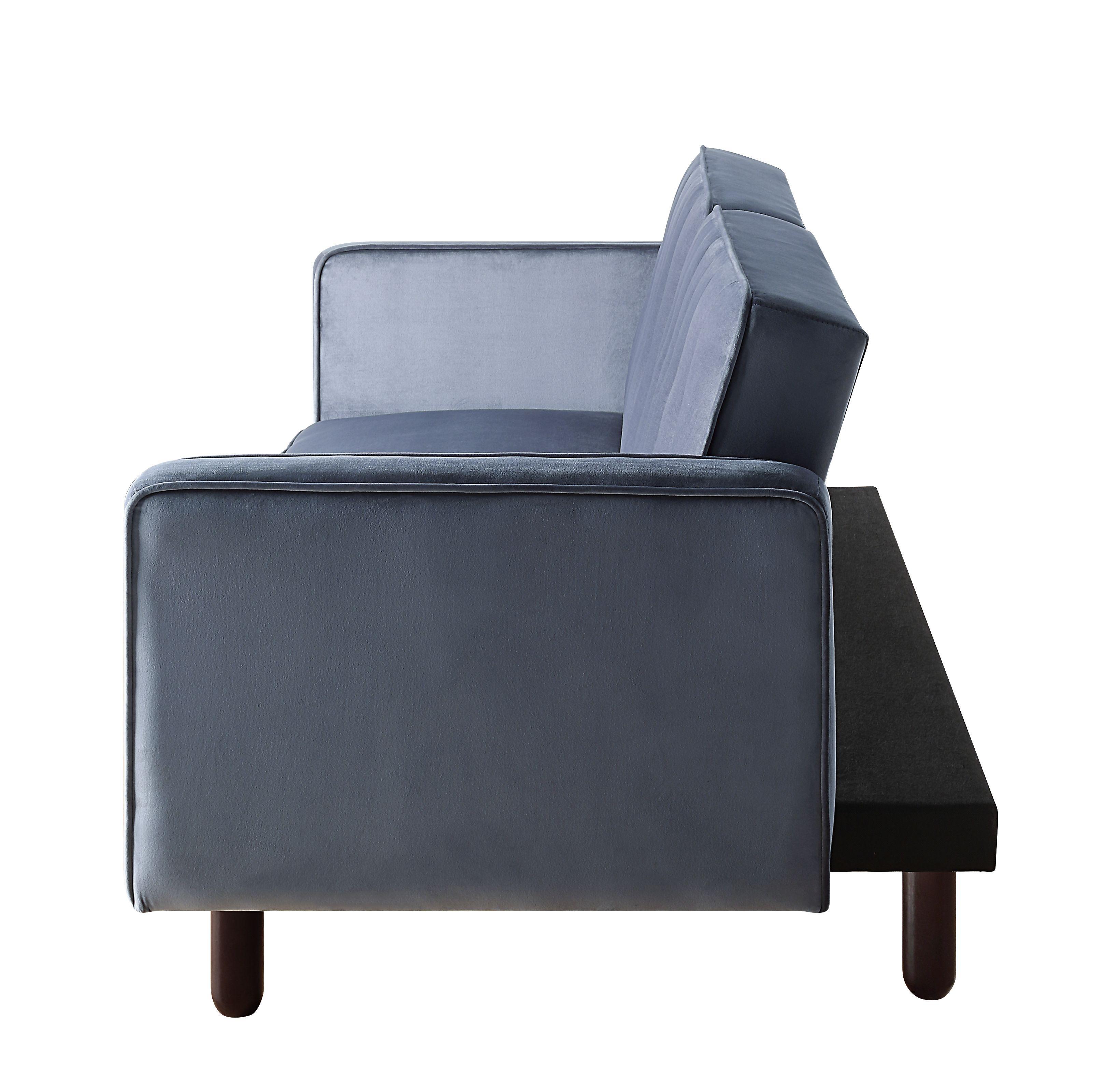 

                    
Acme Furniture Qinven Futon sofa Dark Gray Upholstered Purchase 
