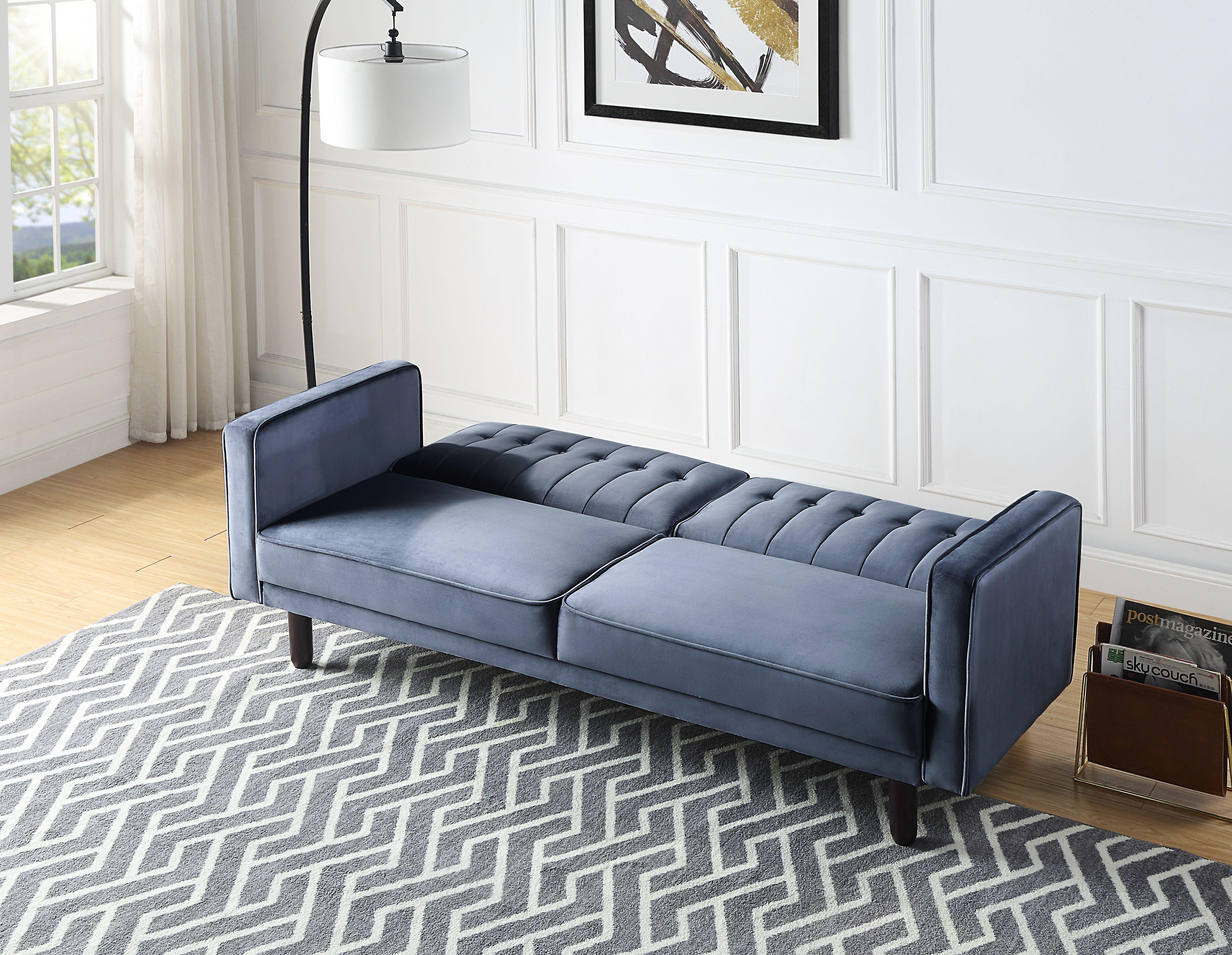 

    
LV00085 Modern Dark Gray Velvet Futon Sofa by Acme Qinven LV00085

