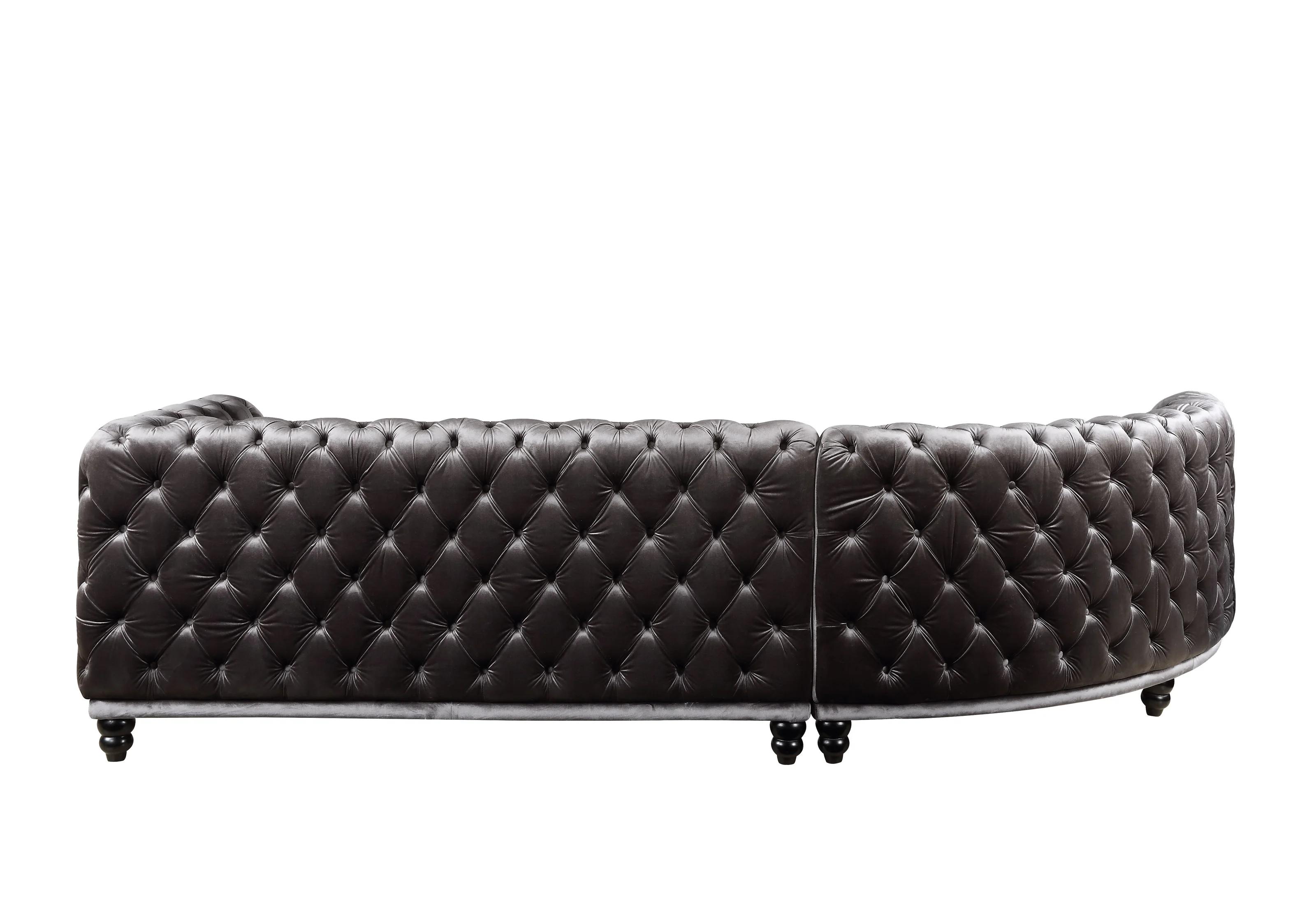 

    
Acme Furniture Ninagold Sectional Sofa Dark Gray LV00337-2pcs

