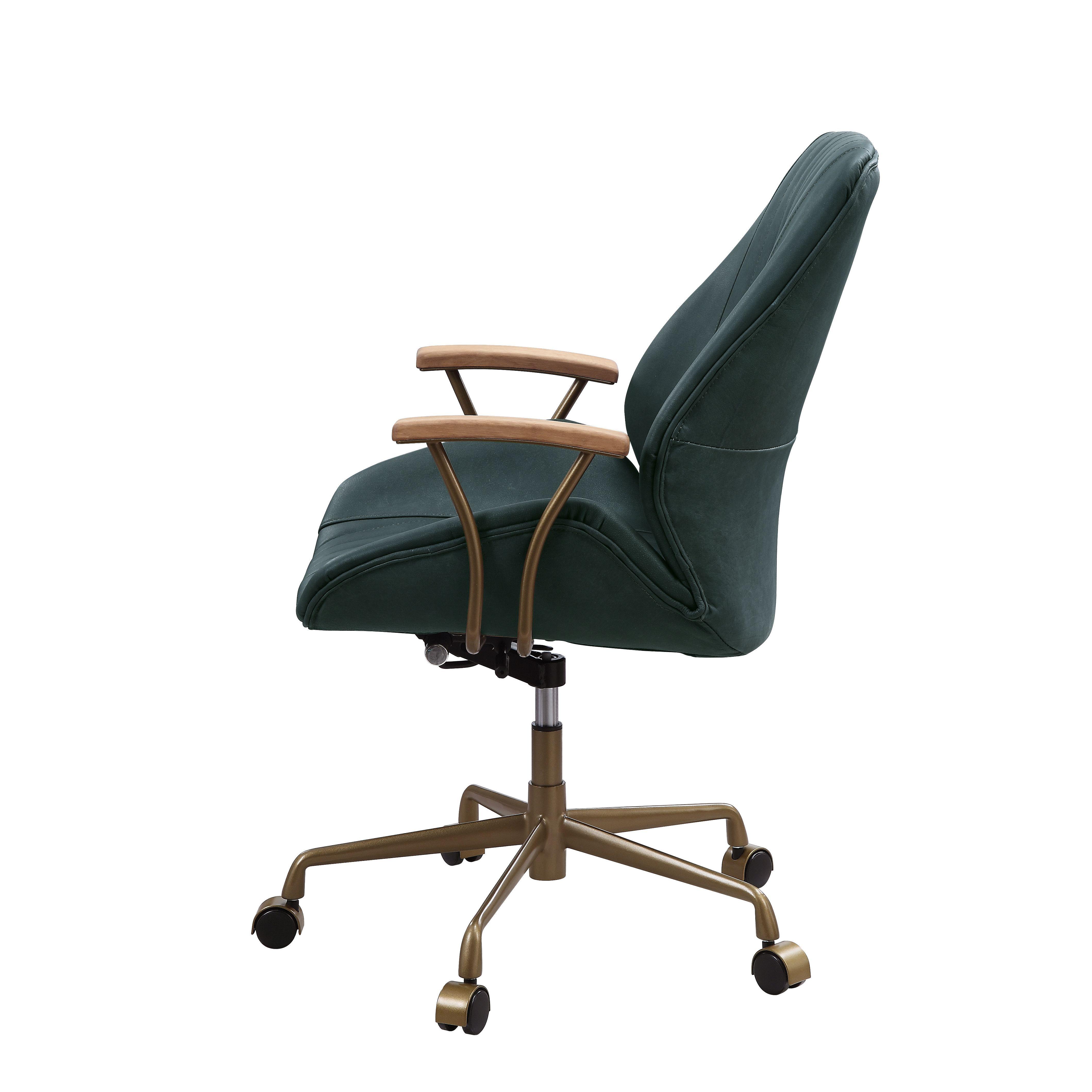 

    
Modern Dark Green Top Grain Leather Office Chair by Acme Argrio 93240
