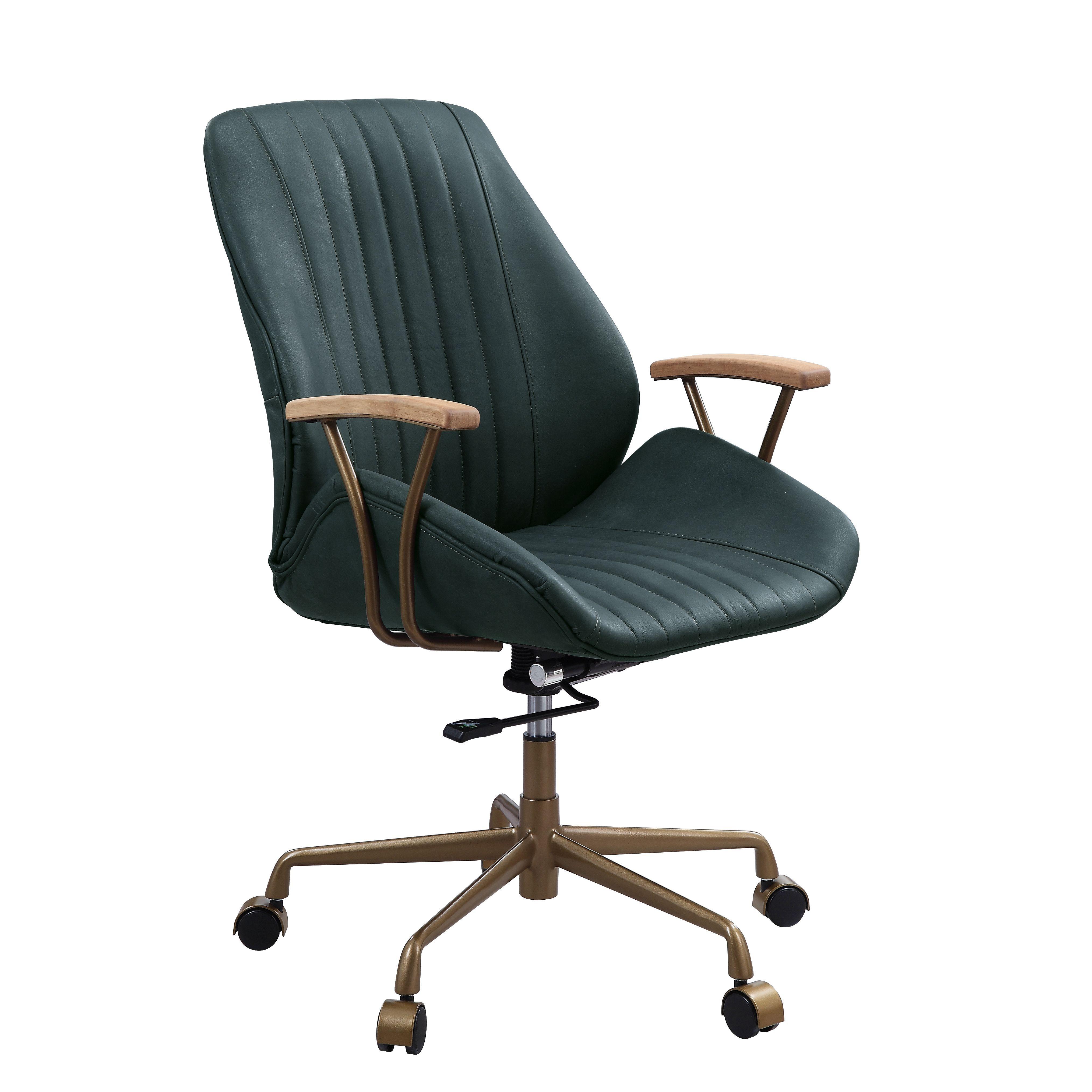 

    
93240 Modern Dark Green Top Grain Leather Office Chair by Acme Argrio 93240
