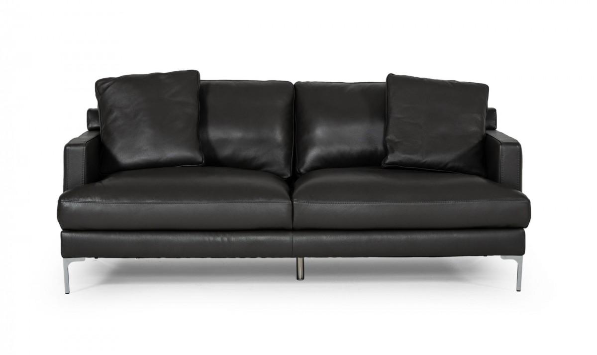 

    
Modern Dark Grey Leather Sofa Contemporary VIG Divani Casa Janina
